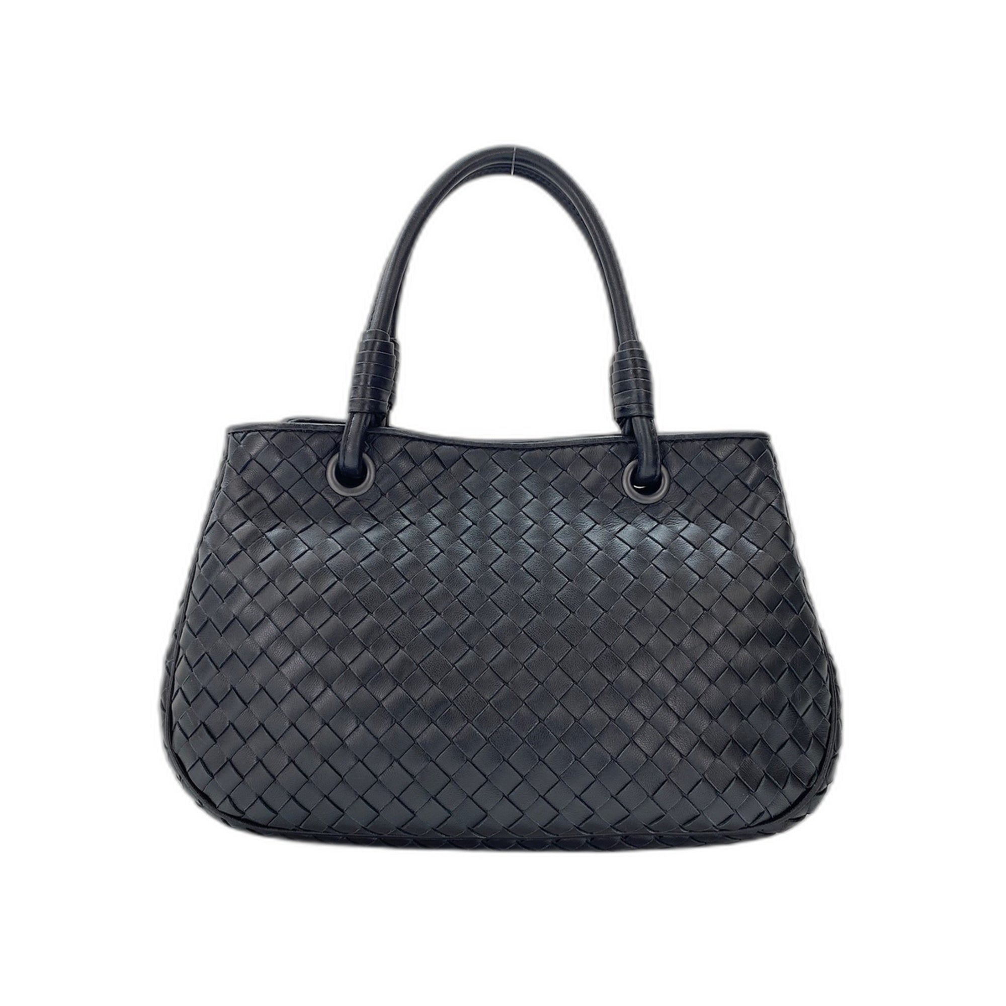 Bottega Veneta Intrecciato Black Intrecciato Handbag (Pre-Owned)