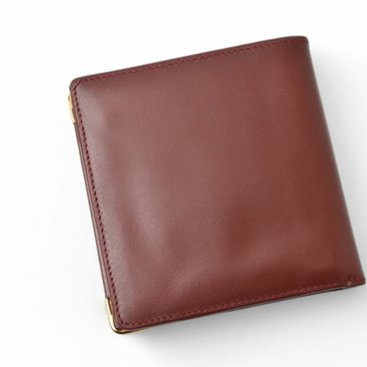Cartier Bordeaux Leather Wallet (Bi-Fold) (Pre-Owned)