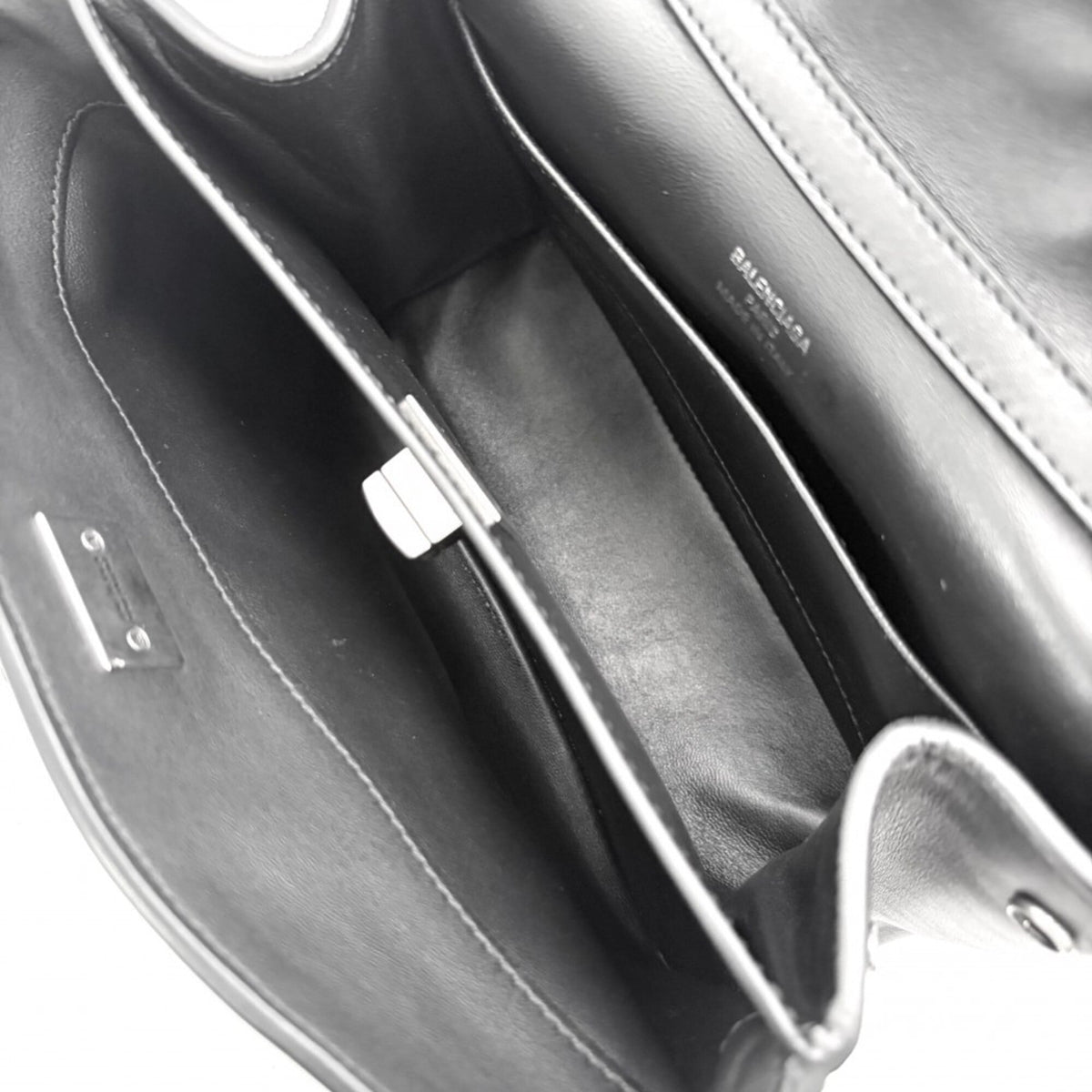 Balenciaga Black Leather Handbag Shoulder Bag (Pre-Owned)