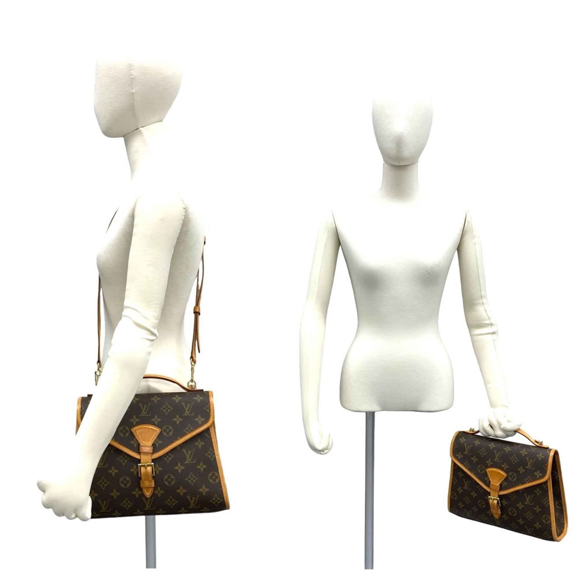 Louis Vuitton Brown Leather Pvc Handbag Shoulder Bag (Pre-Owned)