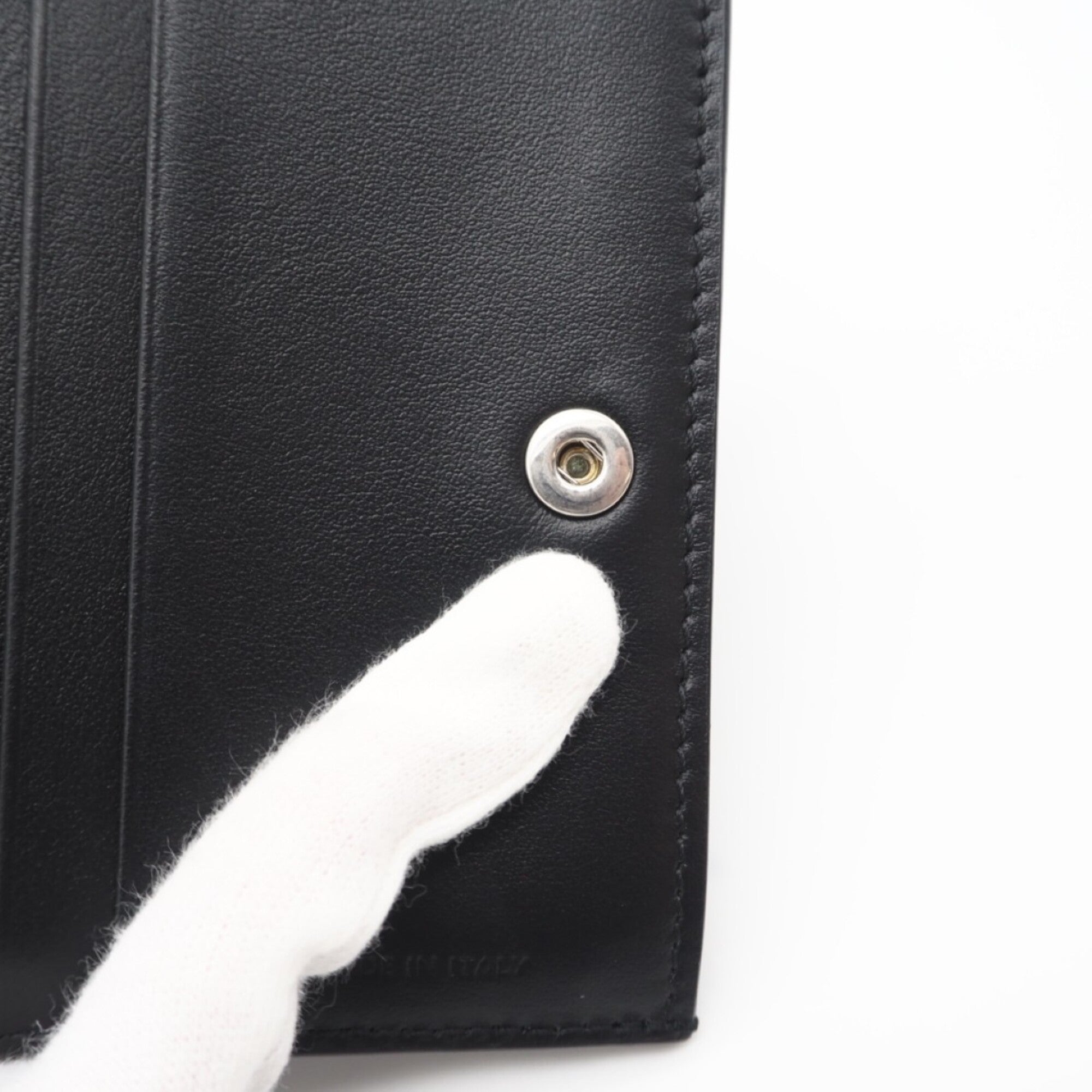Celine Black Brown Coated Canvas Leather Wallet (Bi-Fold) (Pre-Owned)