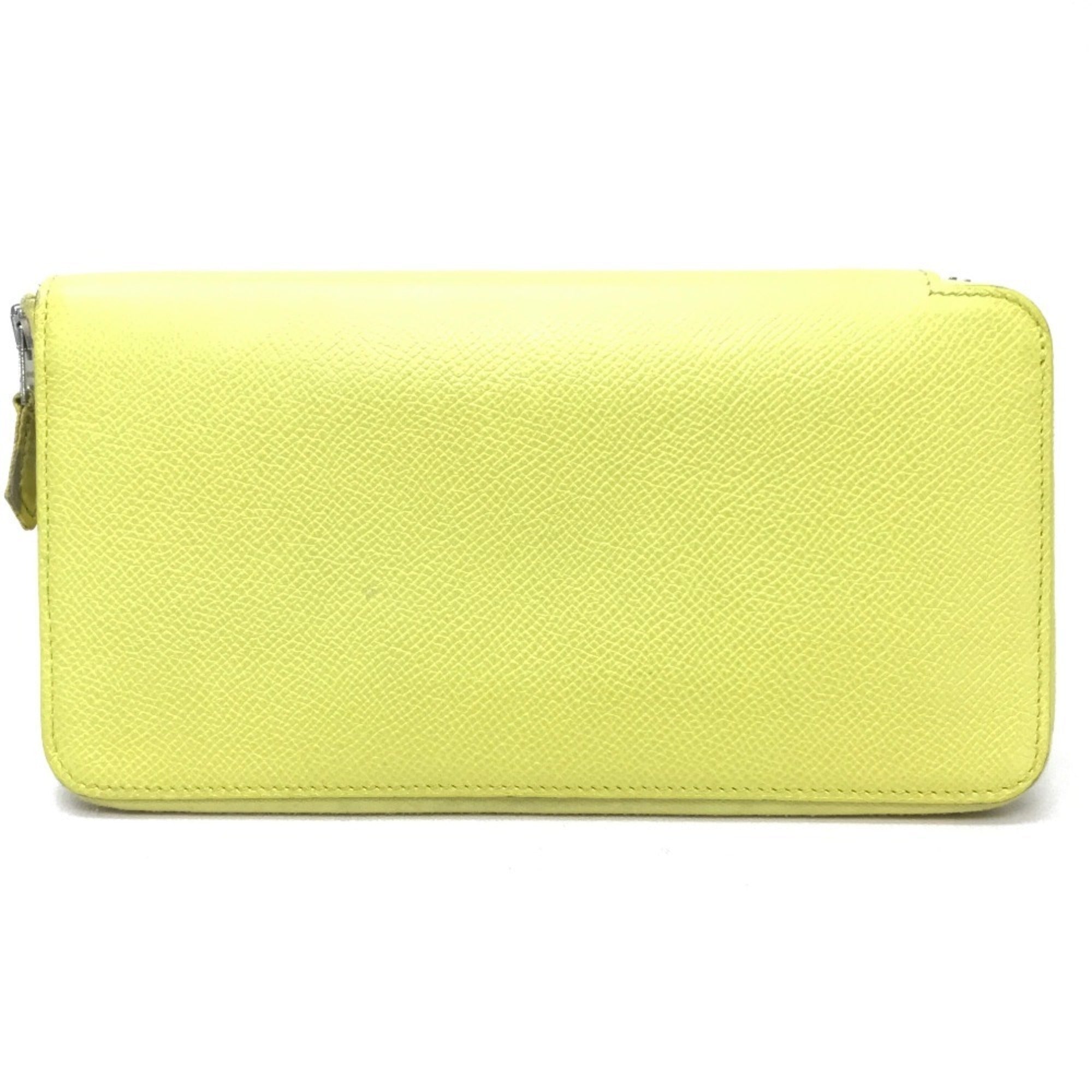 Hermes Silk'in Soufre Yellow Epsom Leather Silk Long Wallet (Bi-Fold) (Pre-Owned)