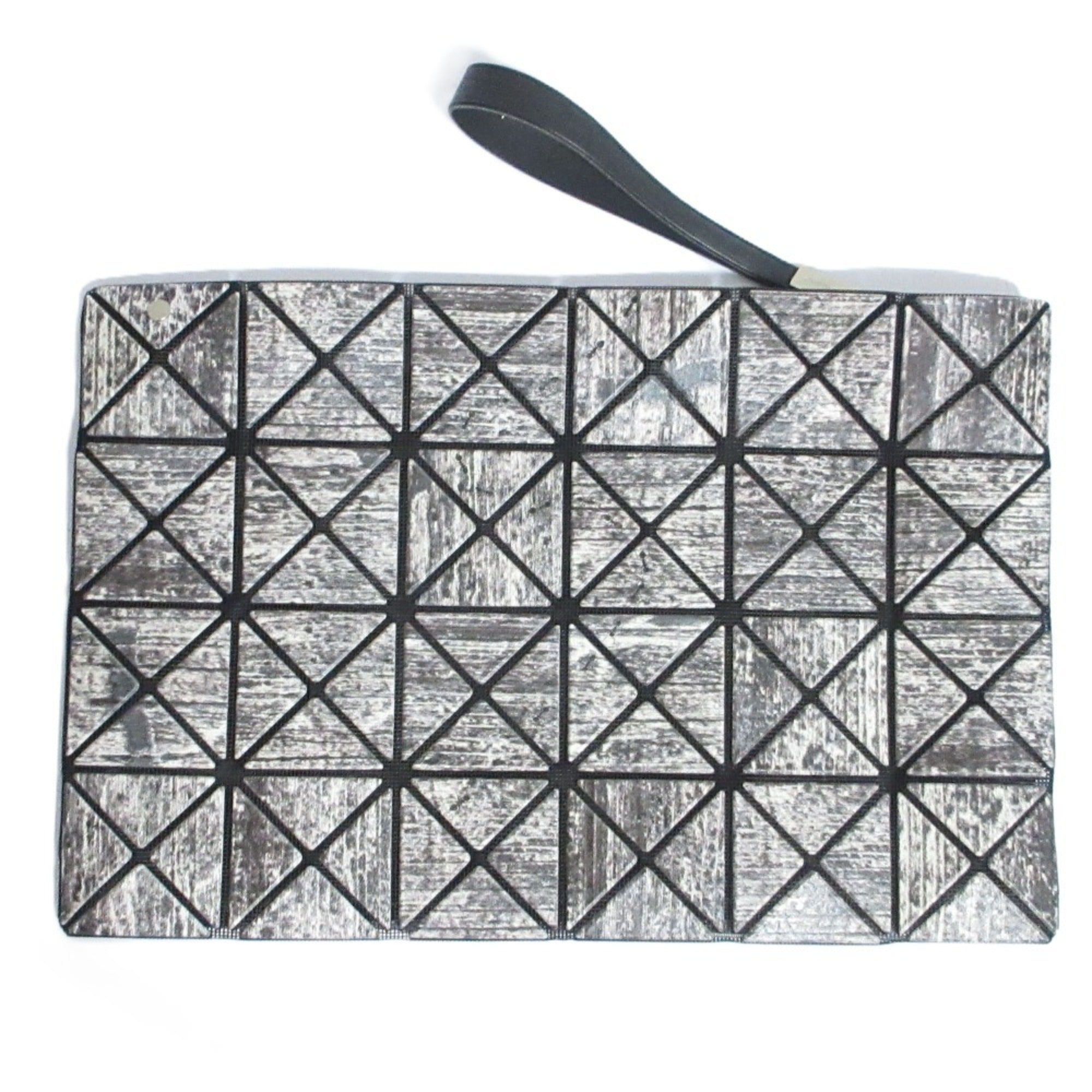 Issey Miyake Gray Nylon Polyester Elastane Brass Clutch Bag (Pre-Owned)