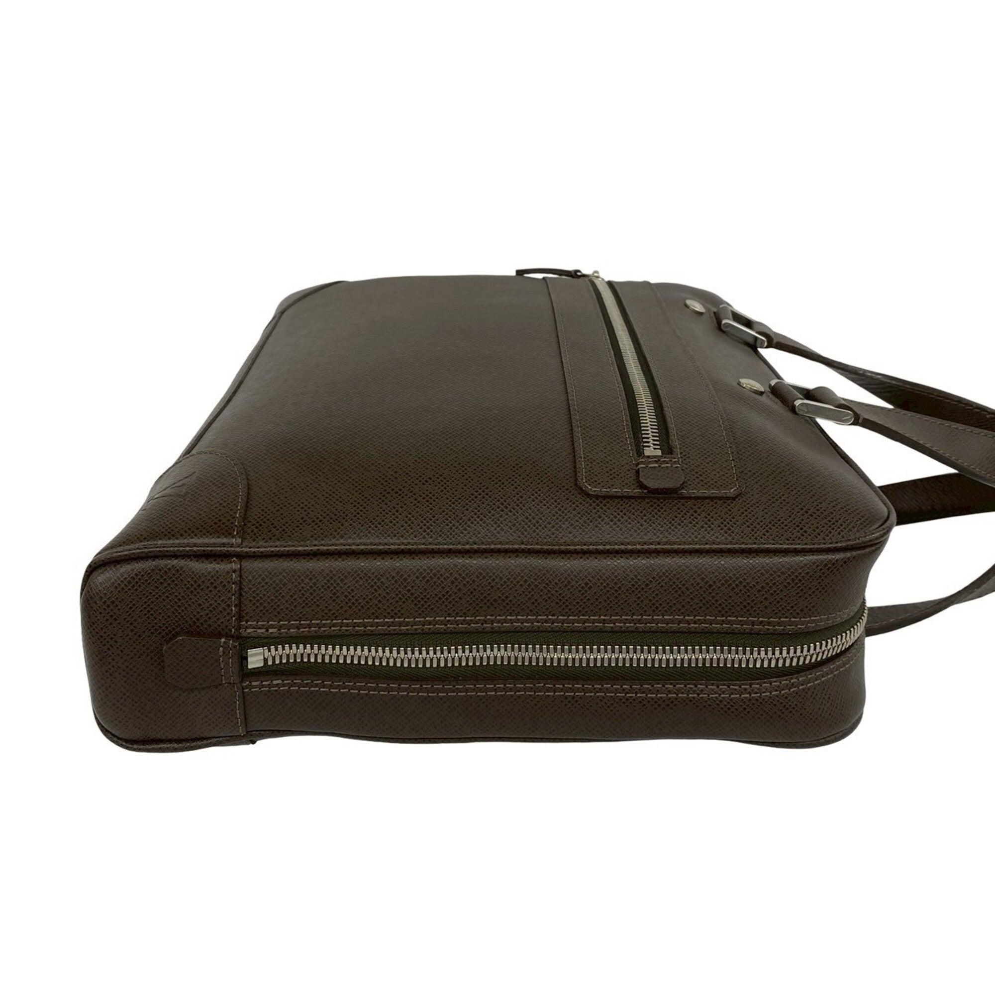 Louis Vuitton Brown Leather Briefcase Handbag (Pre-Owned)