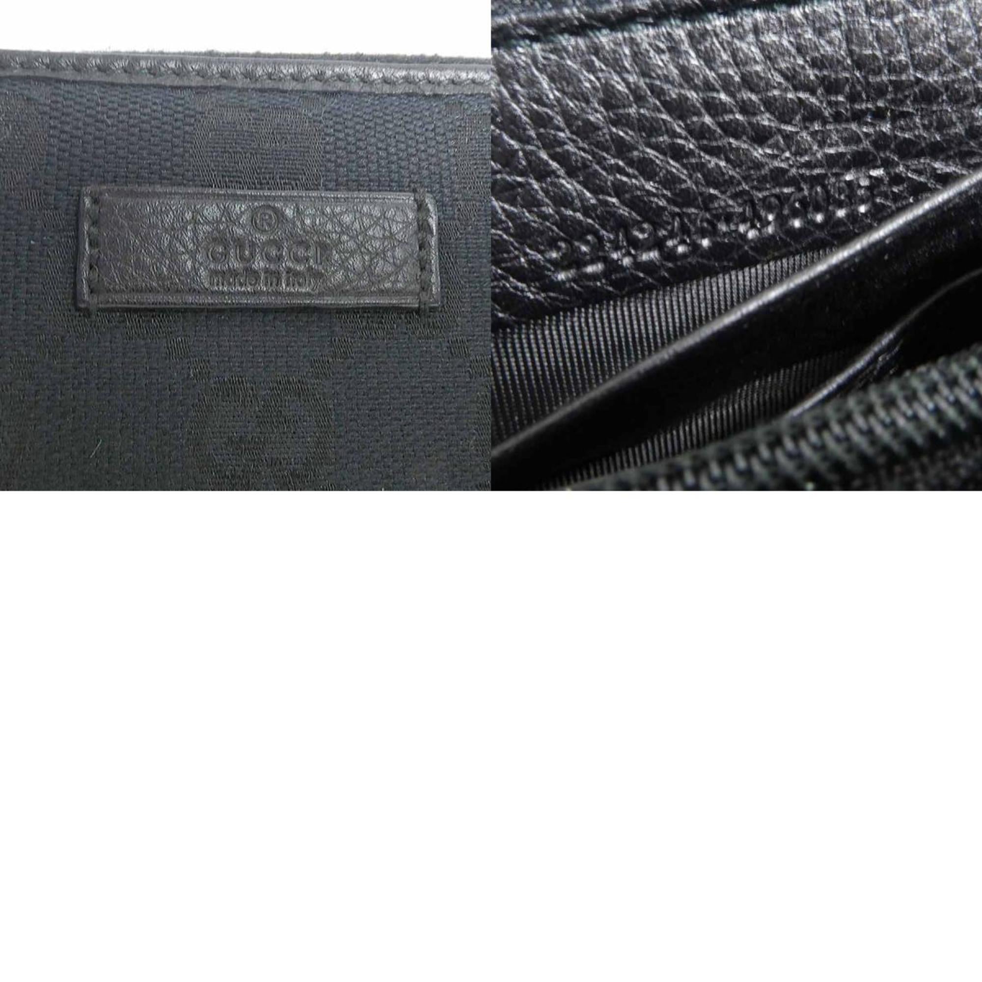 Gucci Black Gg Canvas Long Wallet (Bi-Fold) (Pre-Owned)