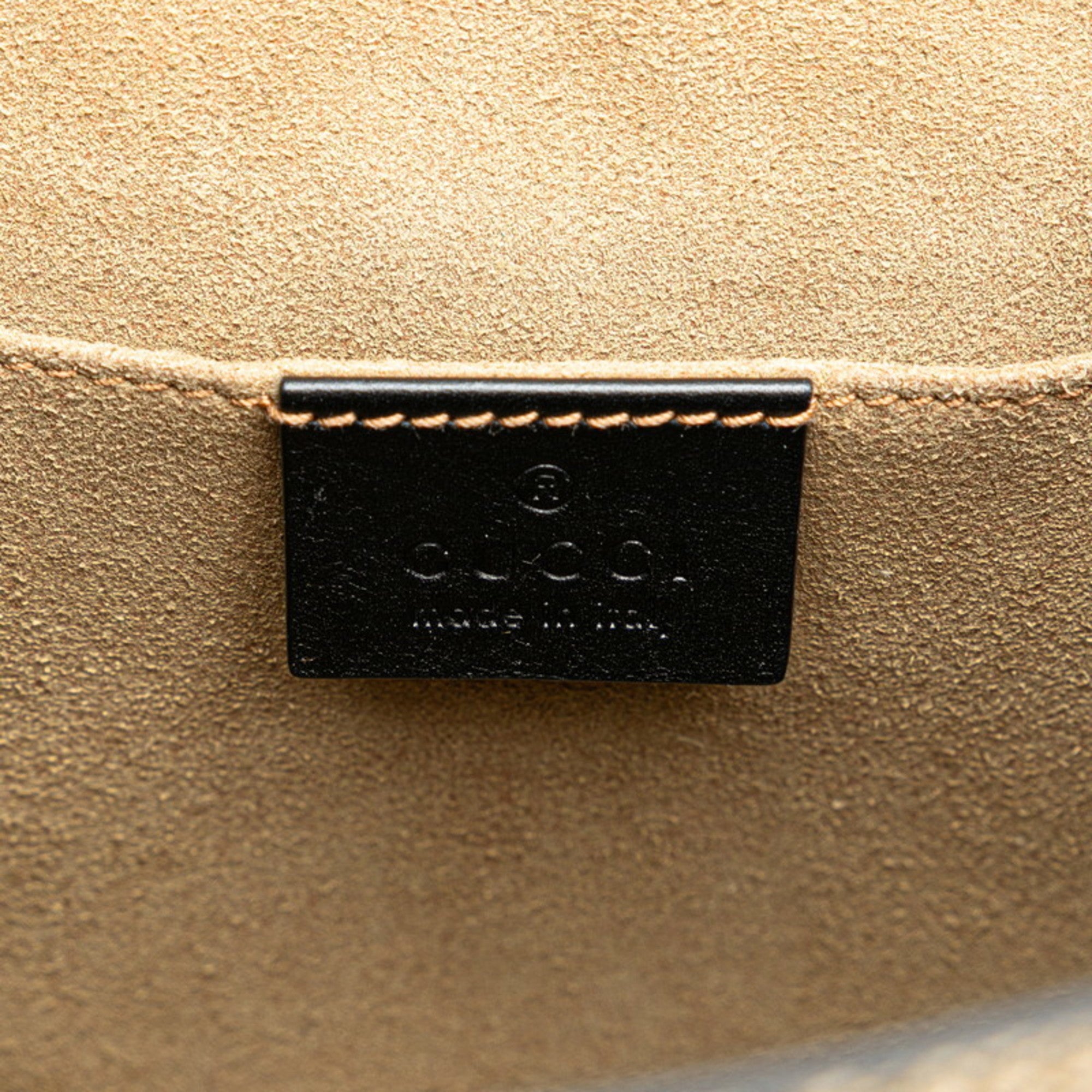 Gucci Beige Black Brown Pvc Leather Backpack (Pre-Owned)