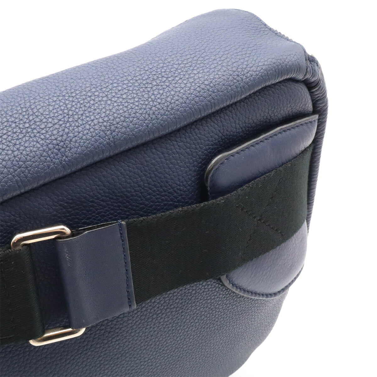 Loewe Navy Leather Shoulder Bag Sling Bag (Pre-Owned)
