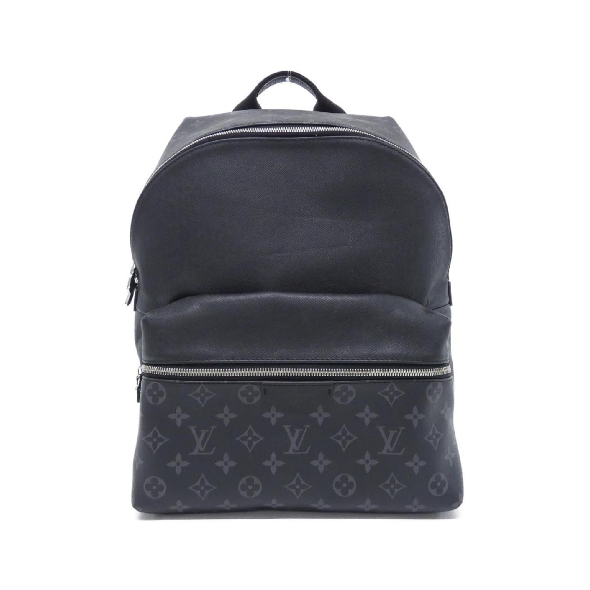Louis Vuitton Black Coated Canvas Leather Backpack (Pre-Owned)