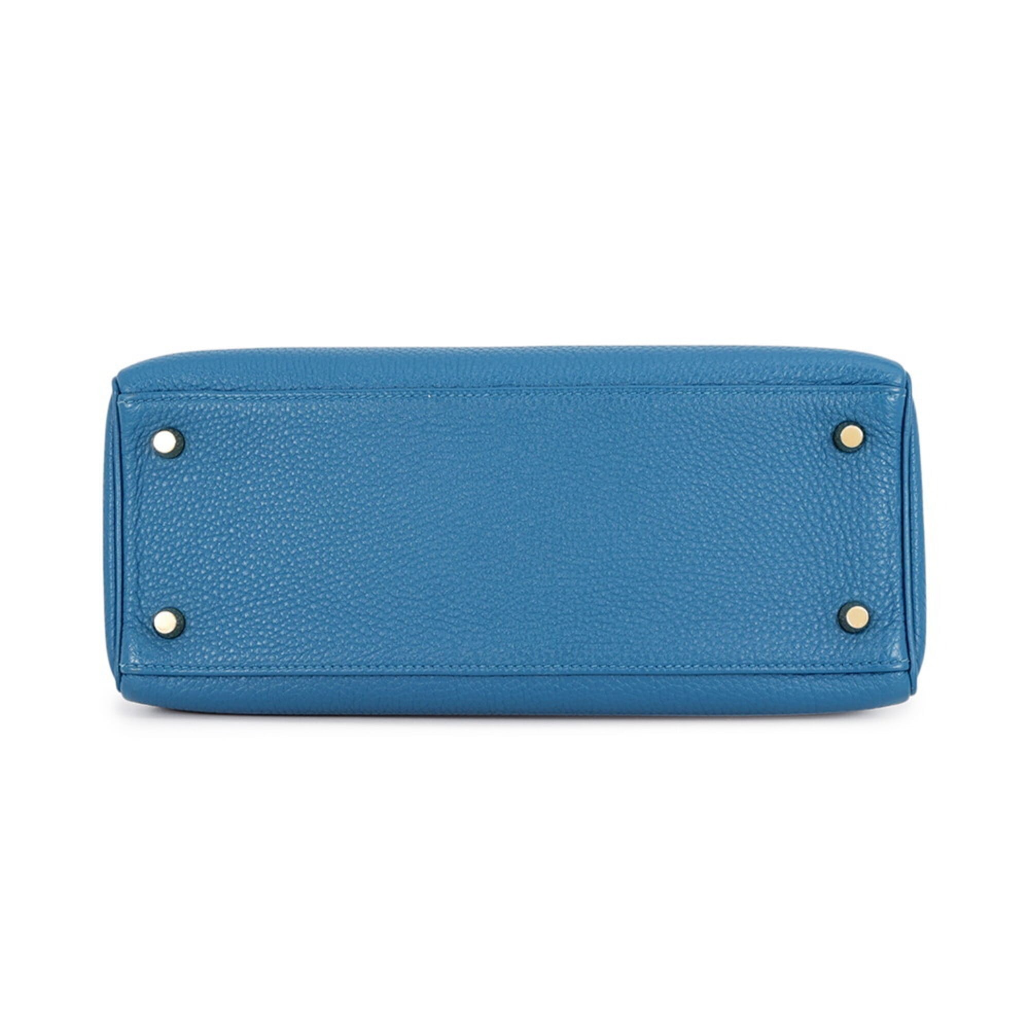Hermes Kelly Blue Togo Leather Handbag (Pre-Owned)