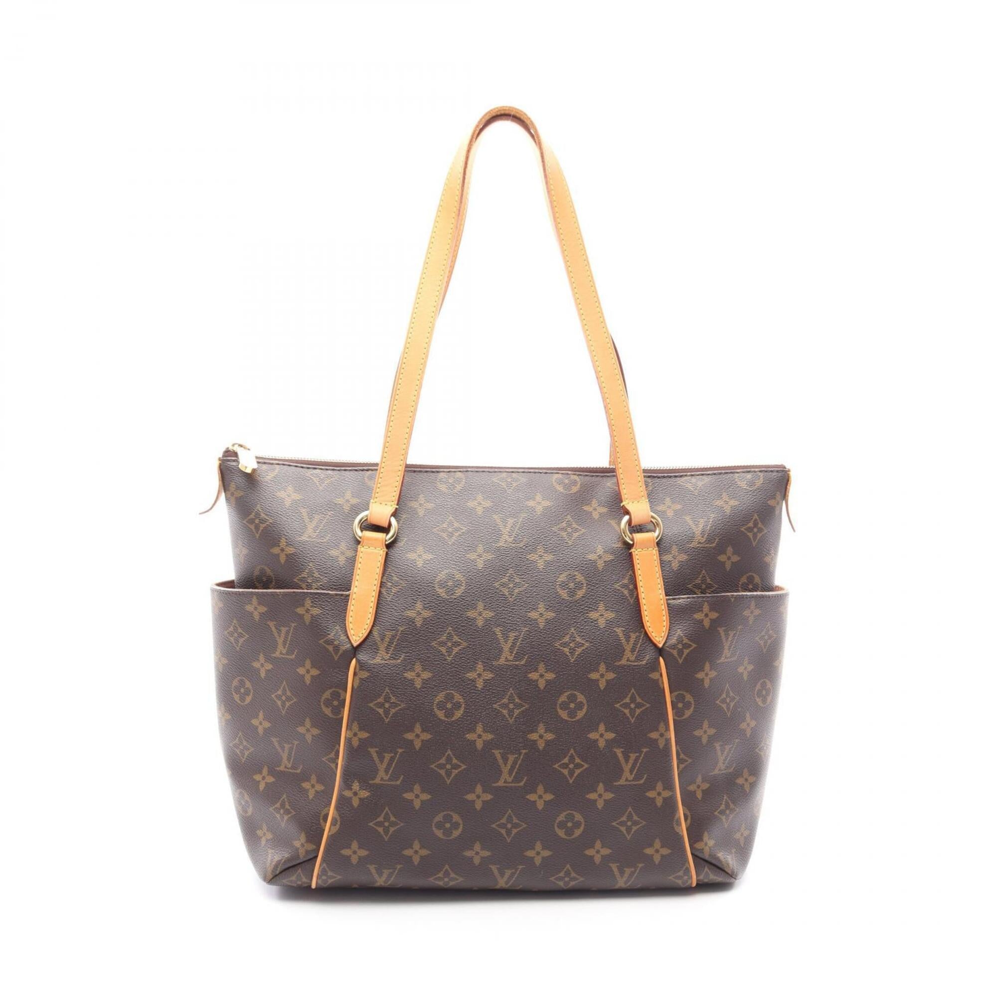 Louis Vuitton Brown Pvc Coated Canvas Leather Handbag Tote Bag (Pre-Owned)