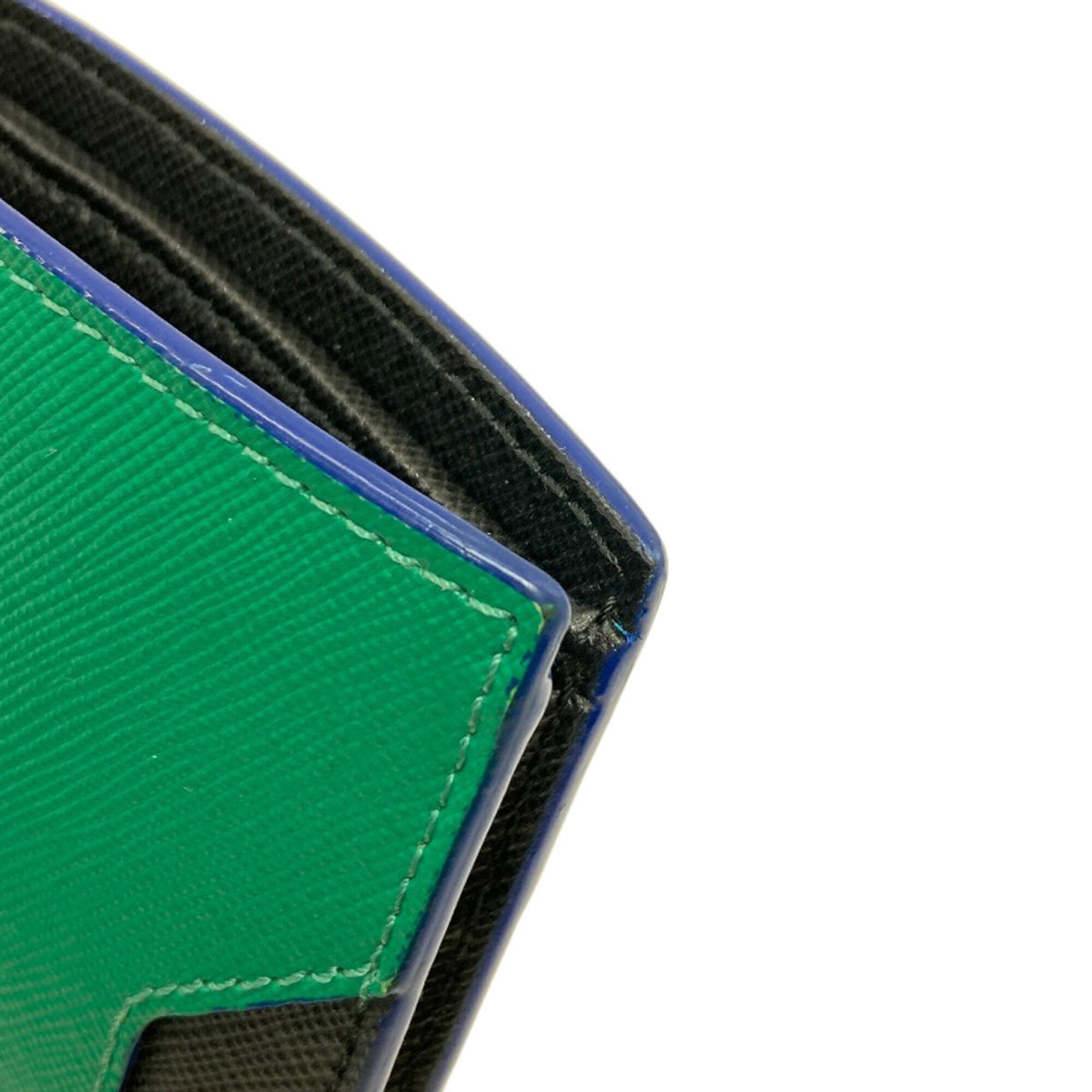 Marni Black Green White Leather Wallet (Bi-Fold) (Pre-Owned)
