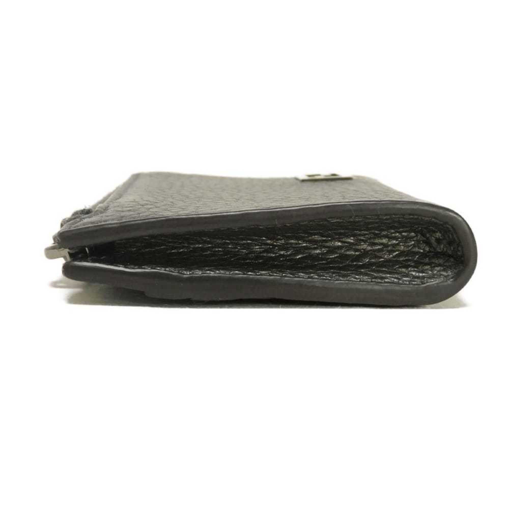 Fendi Gunmetal Metallic Gray Coin Purse/Coin Case (Pre-Owned)