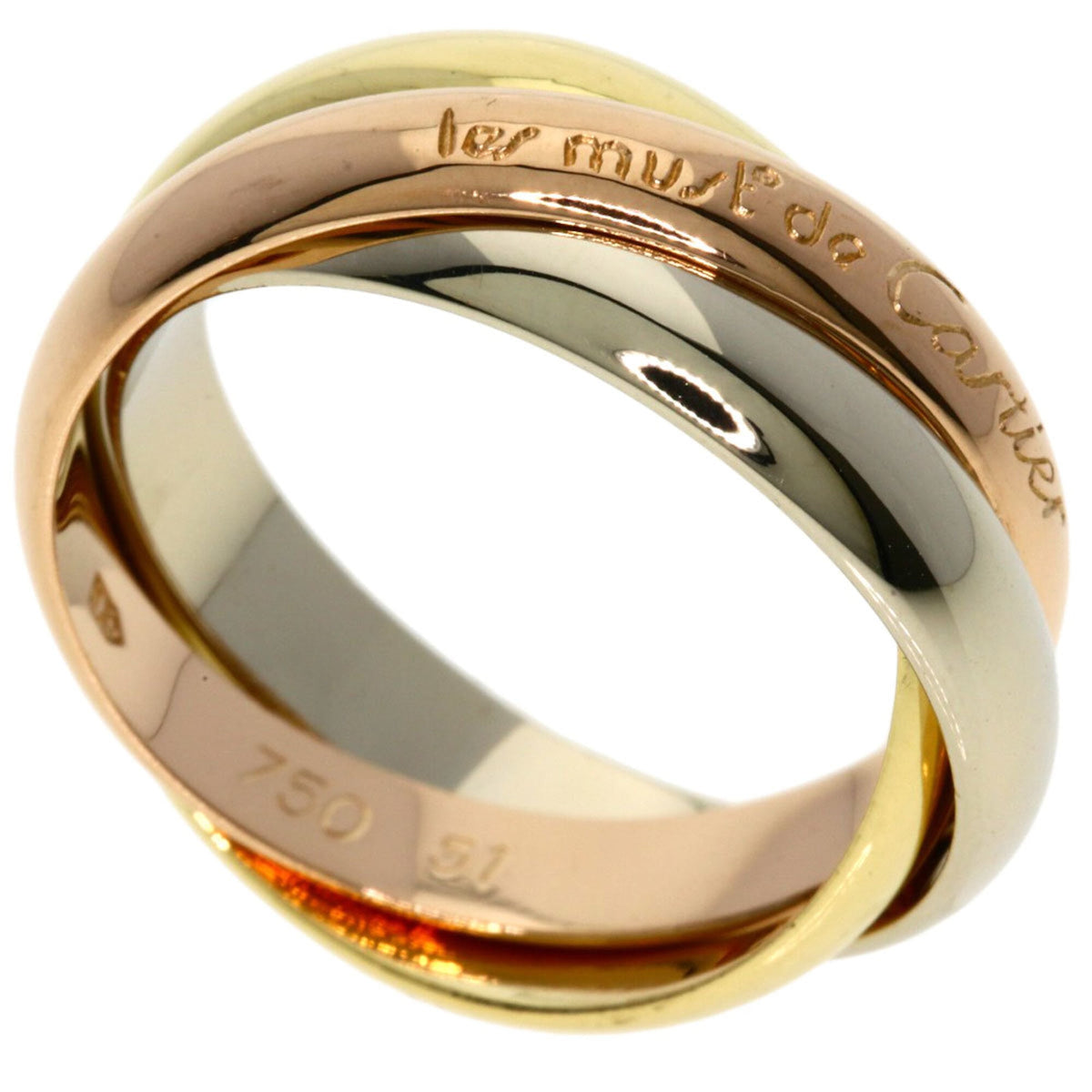 Cartier Trinity Yellow Gold (18K) Pink Gold (18K) White Gold (18K) Band Ring (Pre-Owned)