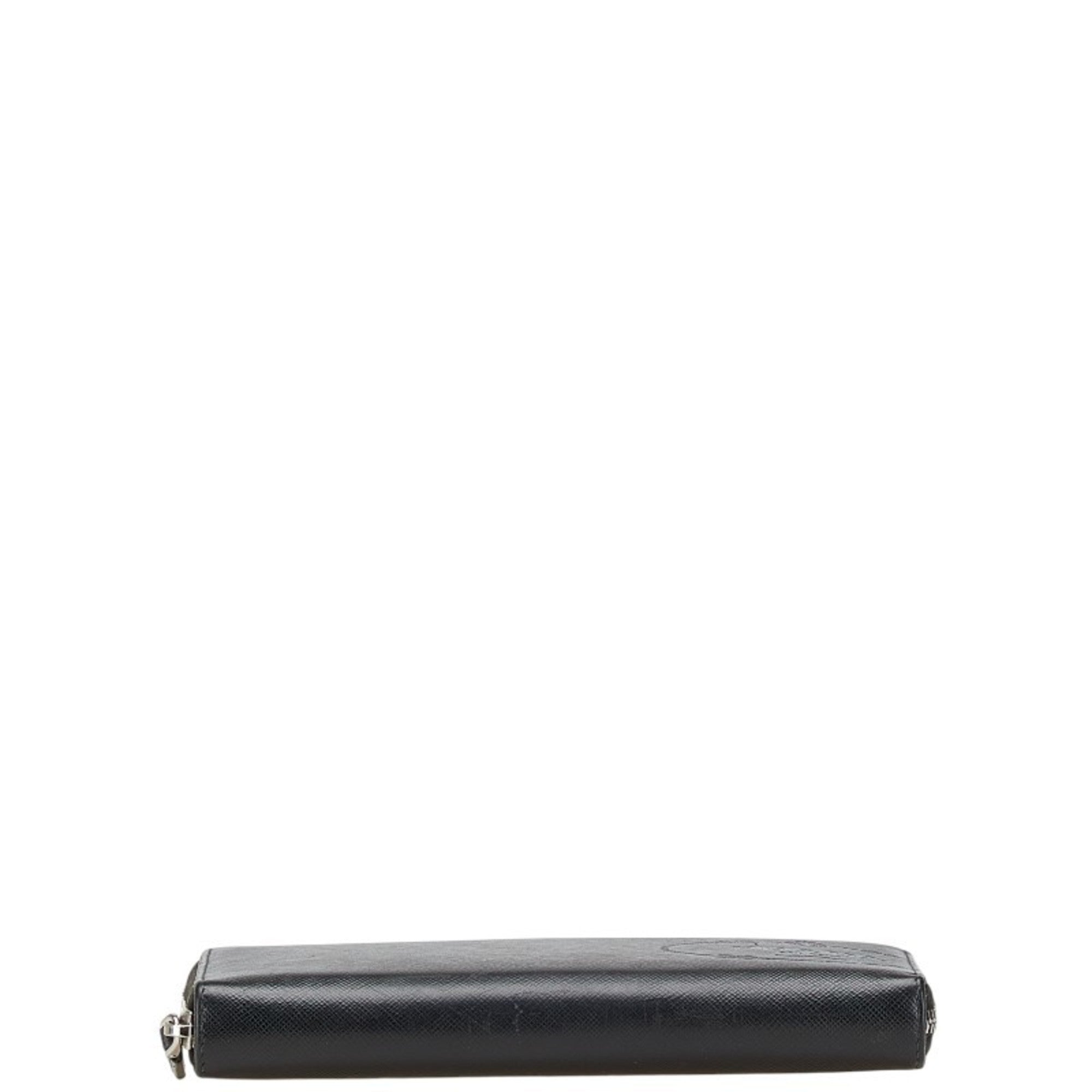 Prada Black Leather Long Wallet (Bi-Fold) (Pre-Owned)