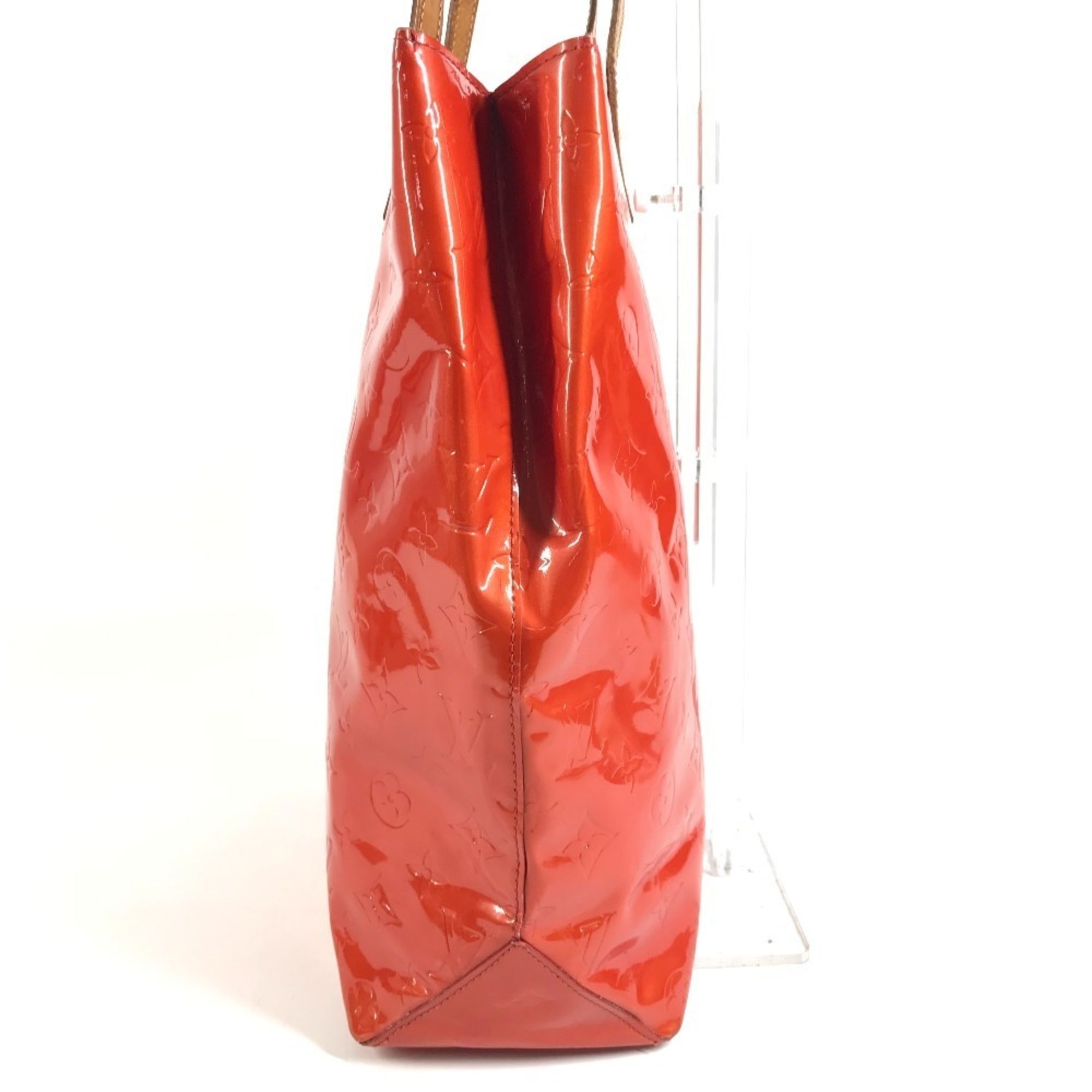 Louis Vuitton Red Color Rouge Monogram Vernis Shoulder Bag Tote Bag (Pre-Owned)