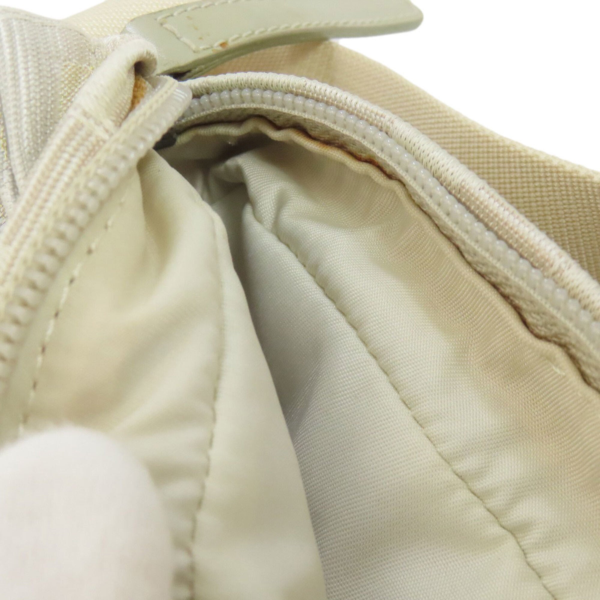 Chanel Beige Nylon Shoulder Bag (Pre-Owned)