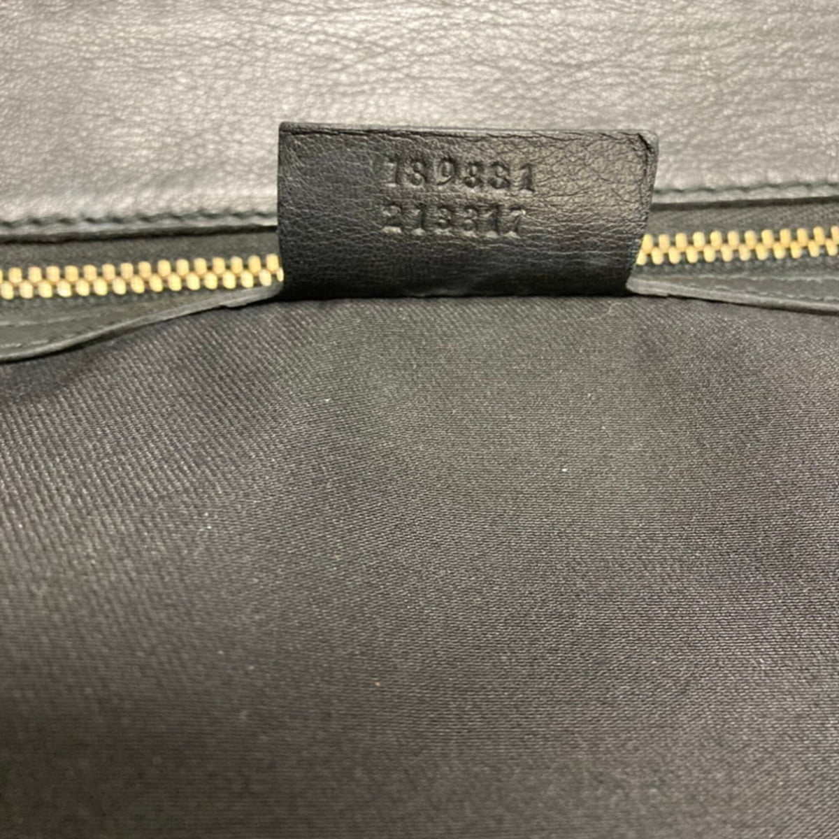 Gucci Black Leather Boston Bag Handbag (Pre-Owned)