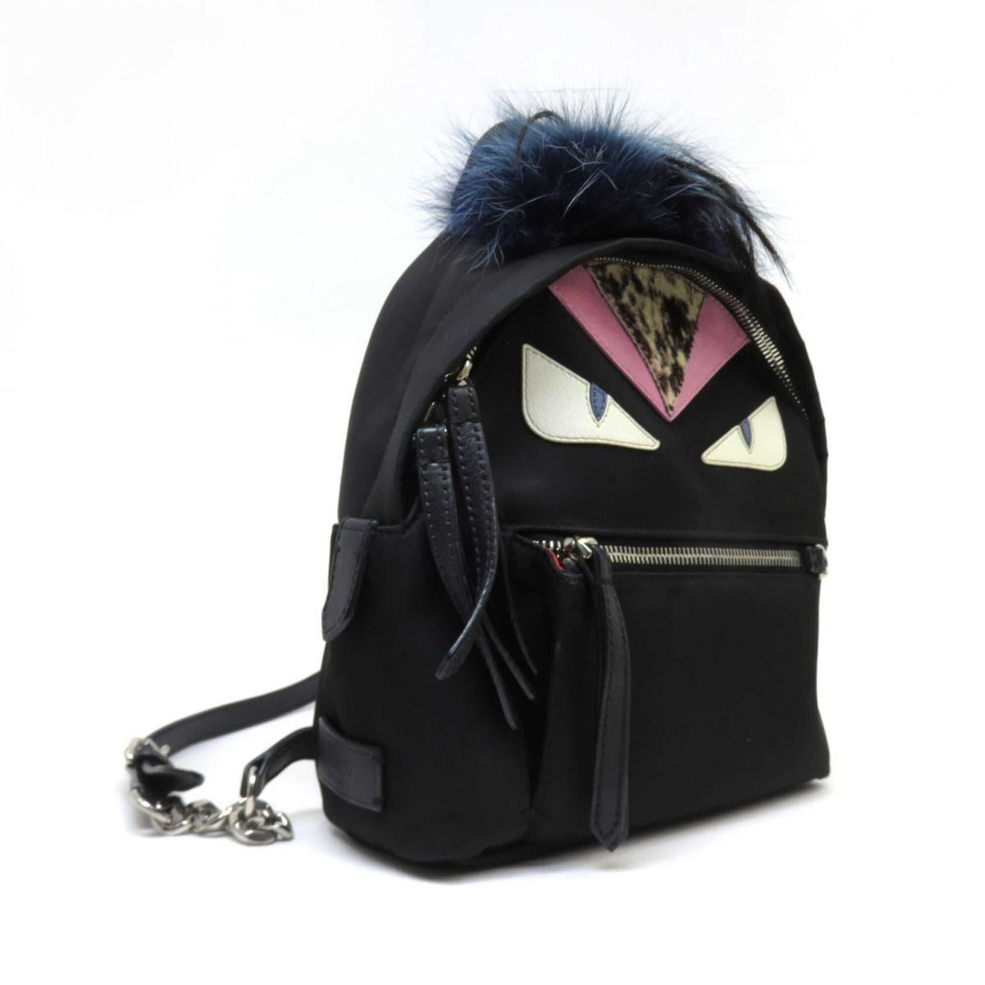 Fendi Black Nylon Leather Backpack (Pre-Owned)