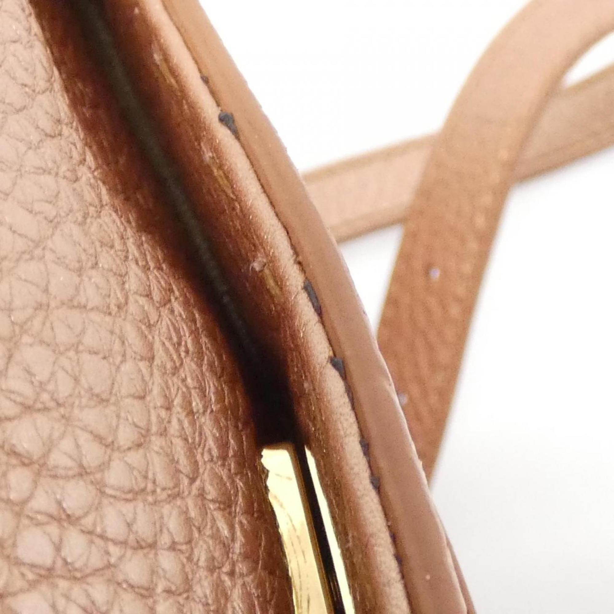 Fendi Beige Pink Leather Shoulder Bag (Pre-Owned)