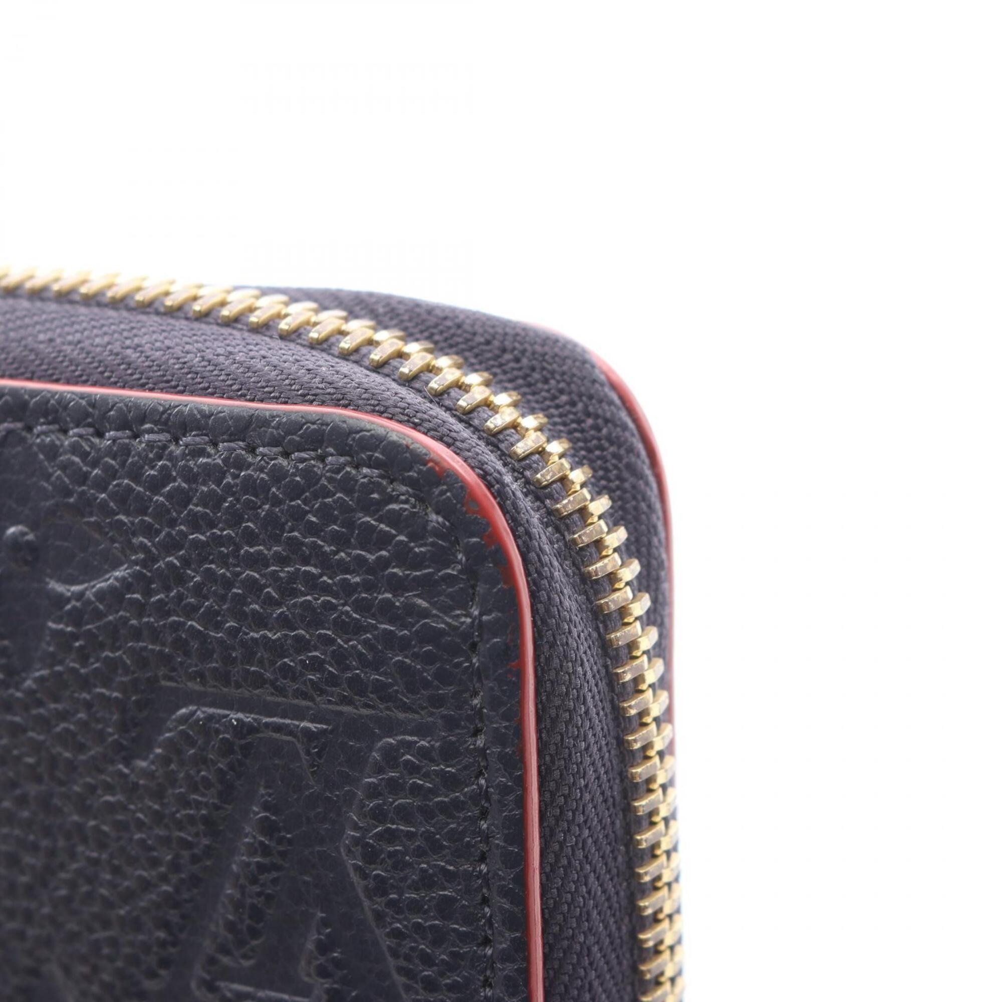 Louis Vuitton Navy Leather Long Wallet (Bi-Fold) (Pre-Owned)