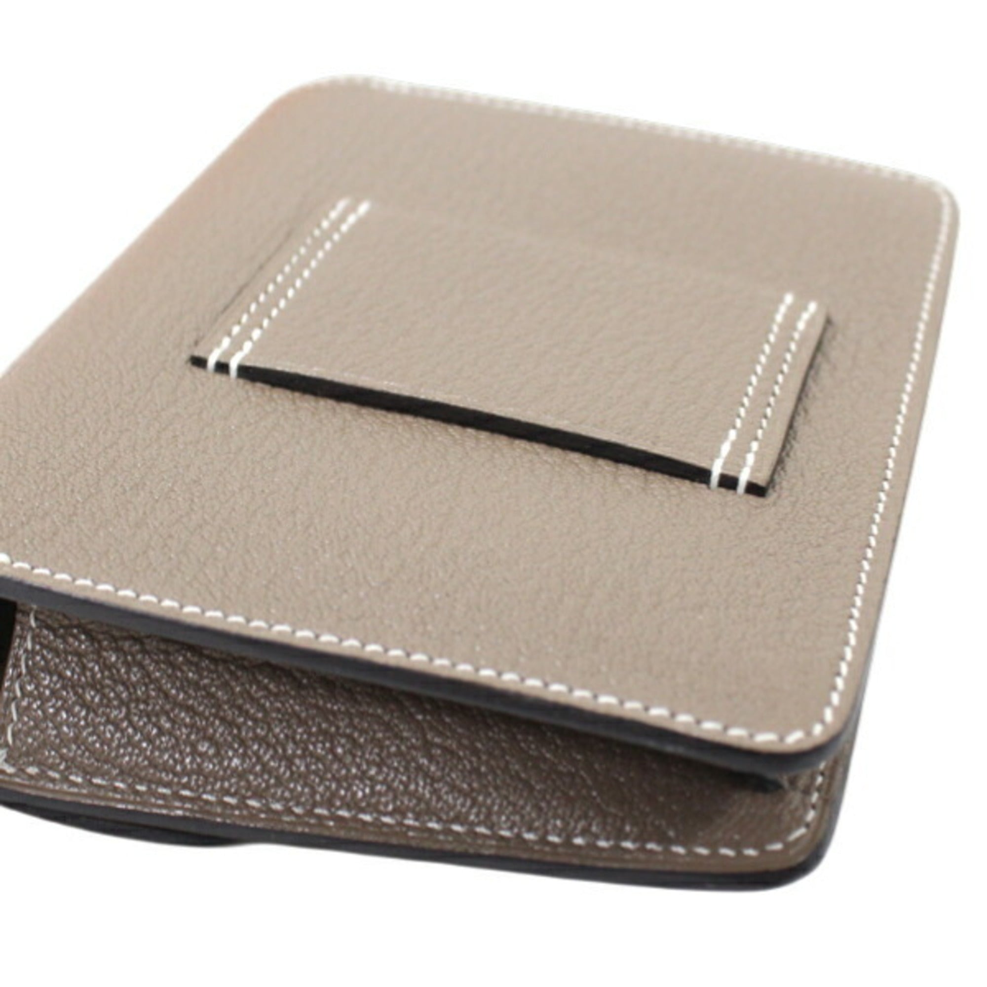 Hermes Etoupe Gray Chevre Myzore Leather Wallet (Bi-Fold) (Pre-Owned)