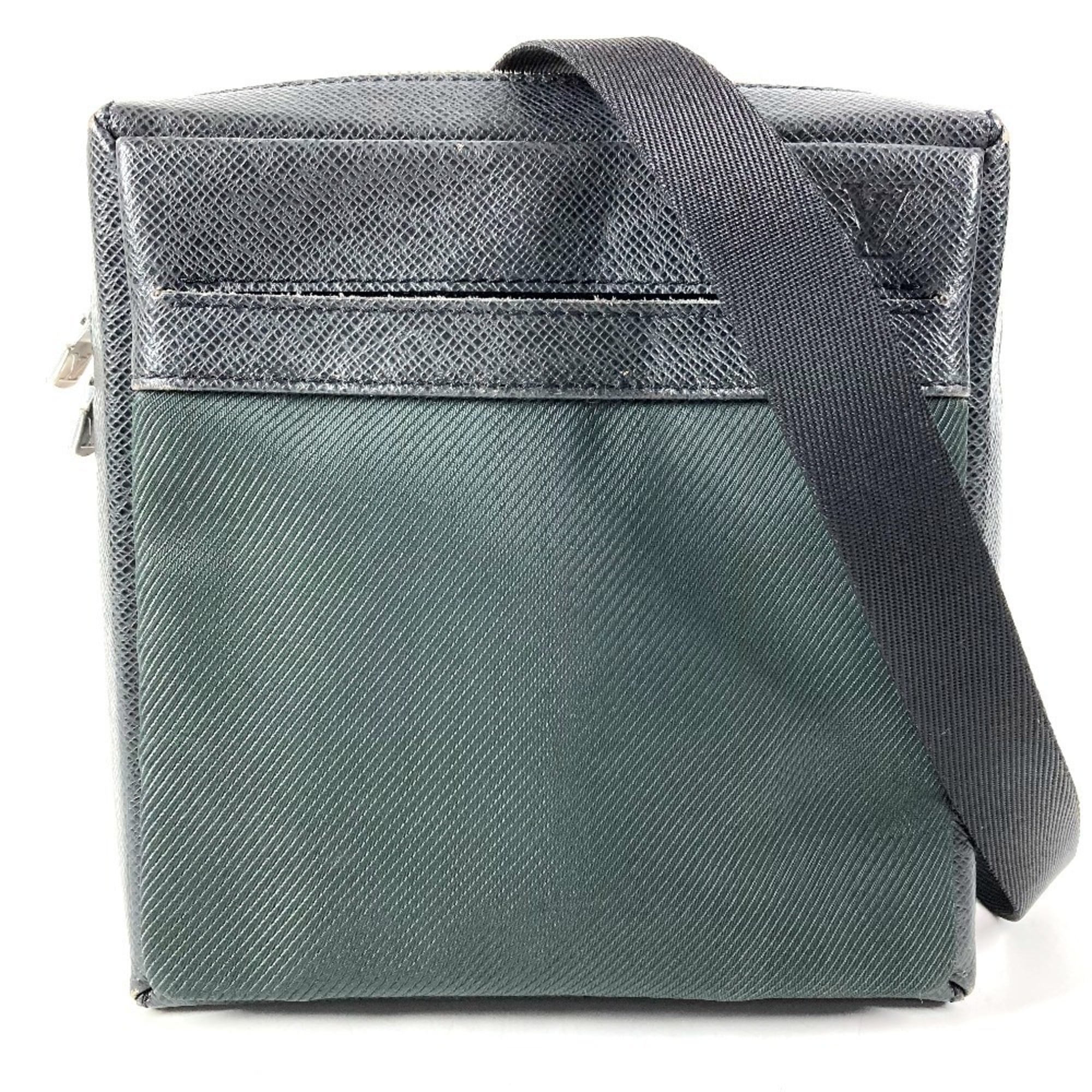 Louis Vuitton Black Khaki Nylon Leather Pochette Shoulder Bag (Pre-Owned)