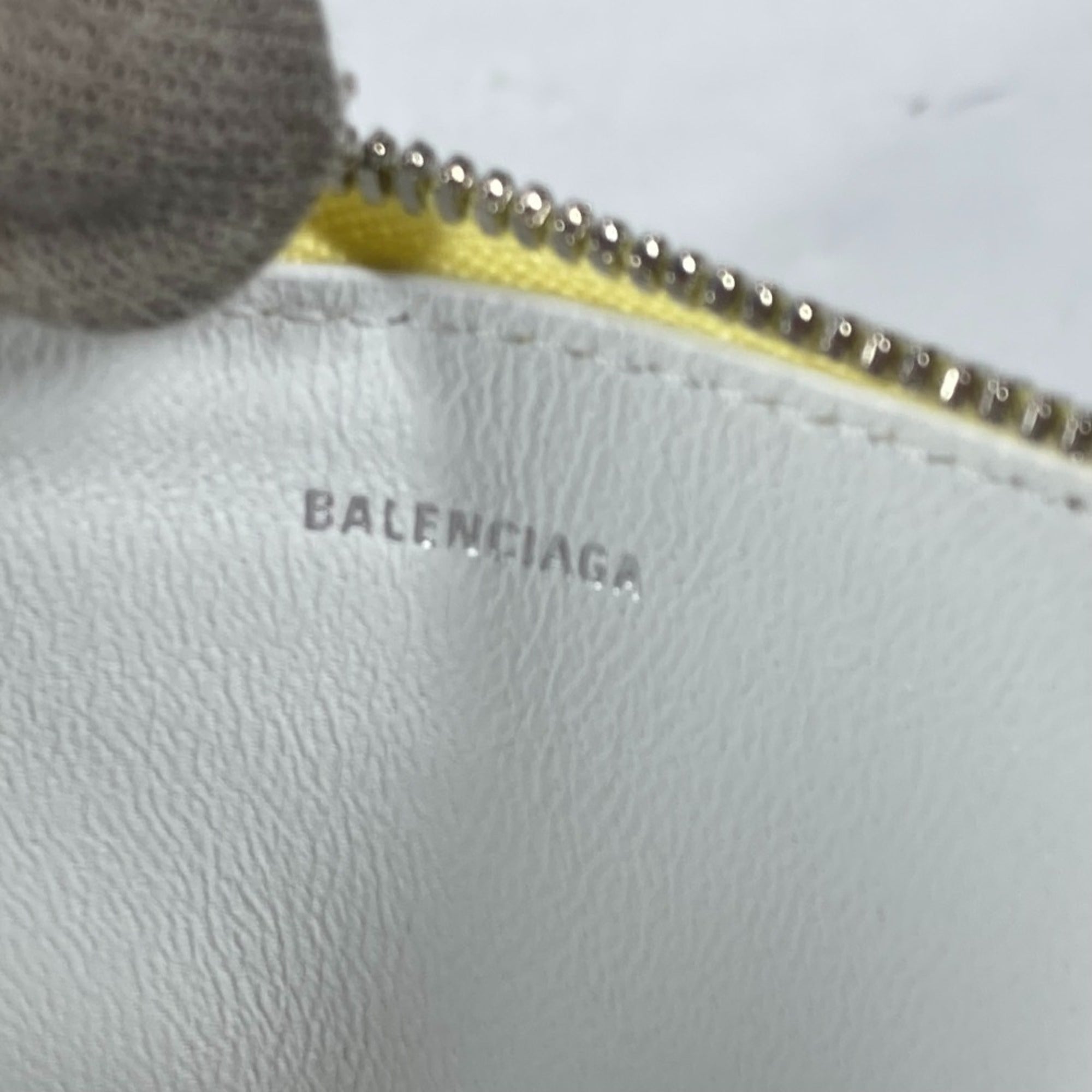 Balenciaga Yellow Leather Coin Purse/Coin Case (Pre-Owned)