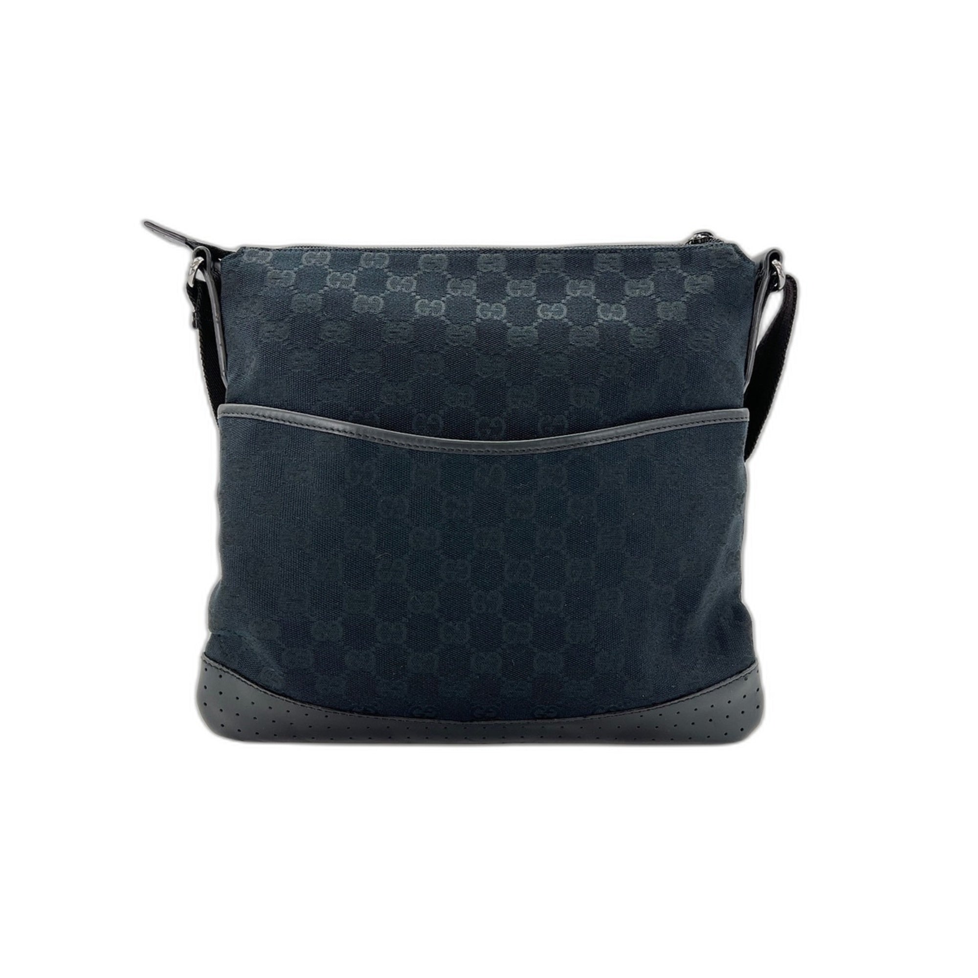 Gucci Black Gg Canvas Shoulder Bag (Pre-Owned)