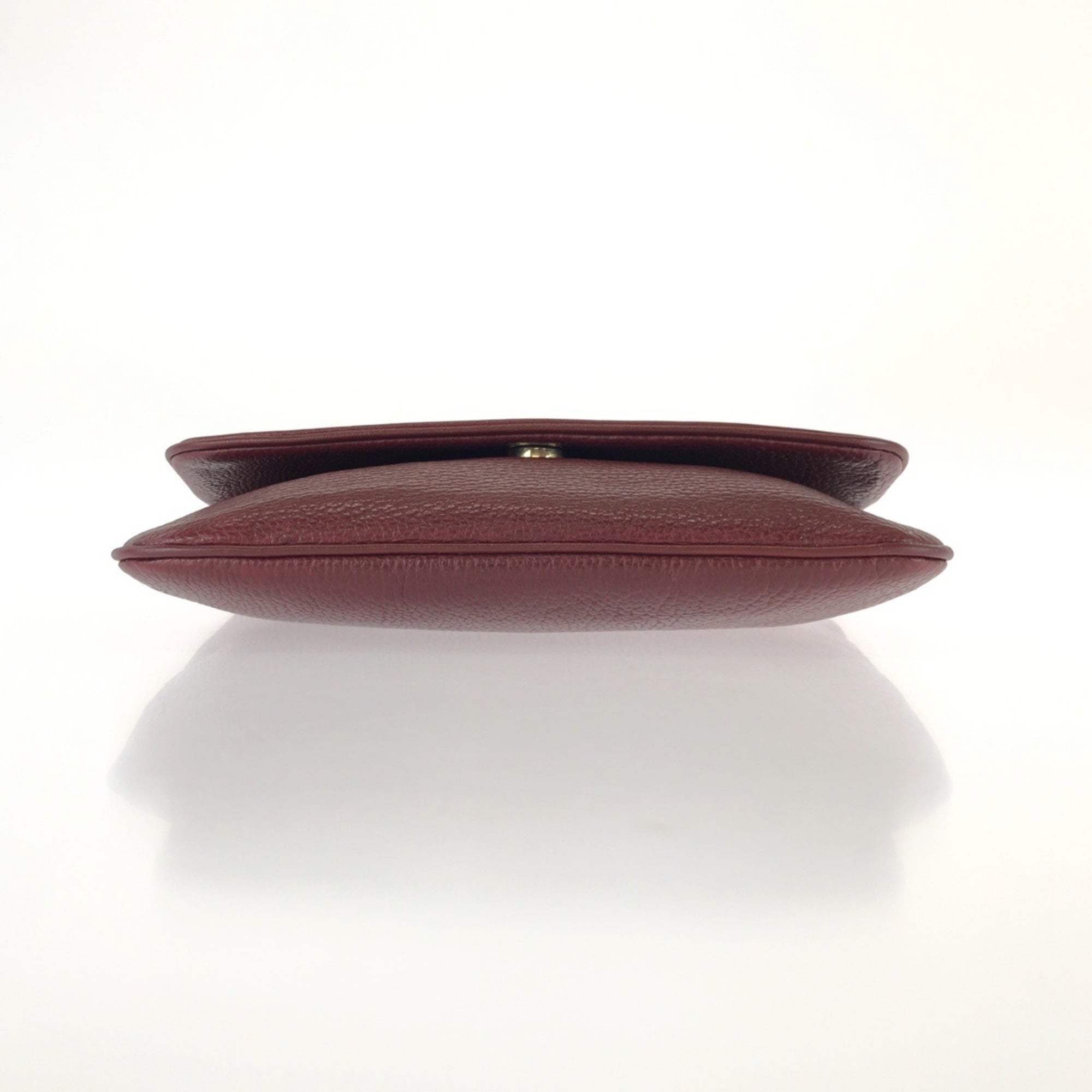 Cartier Bordeaux Wine Red Leather Shoulder Bag (Pre-Owned)