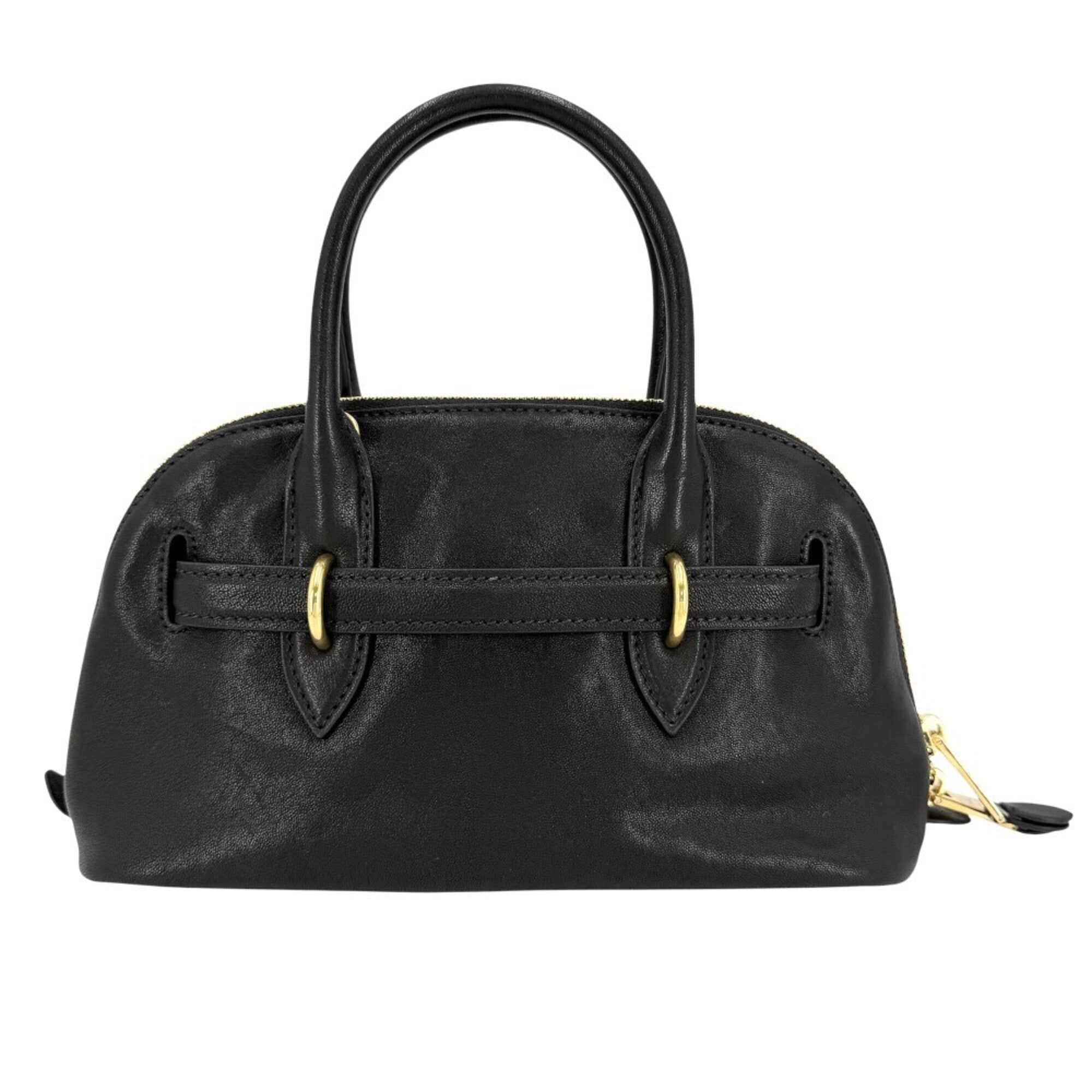 Miu Miu Black Leather Handbag Shoulder Bag (Pre-Owned)