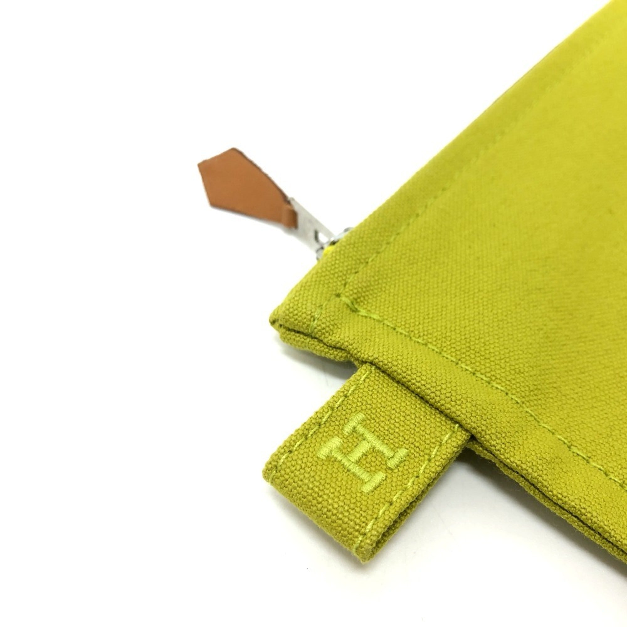 Hermes Green Canvas Pouch (Pre-Owned)