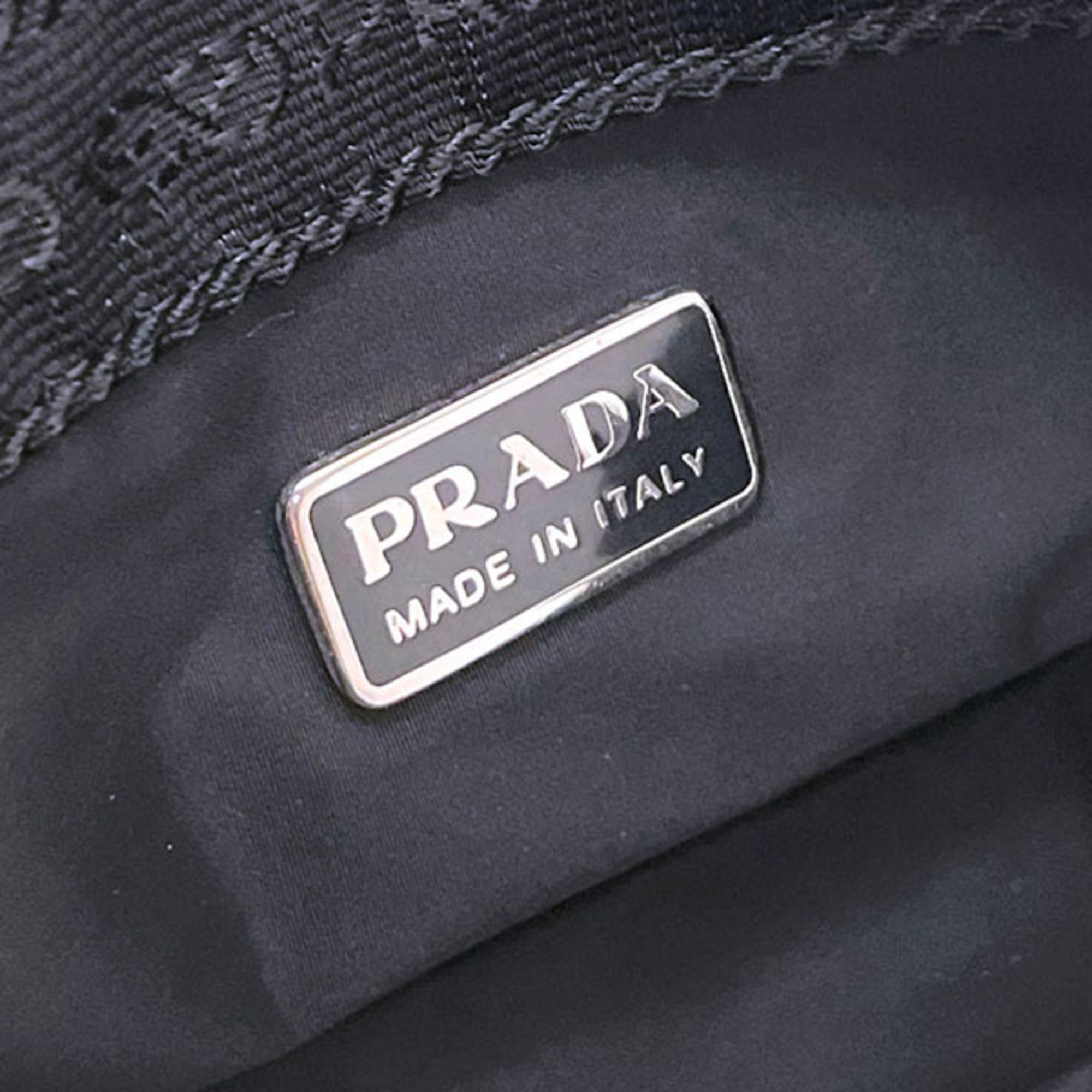 Prada Black Nero Tessuto Pouch (Pre-Owned)