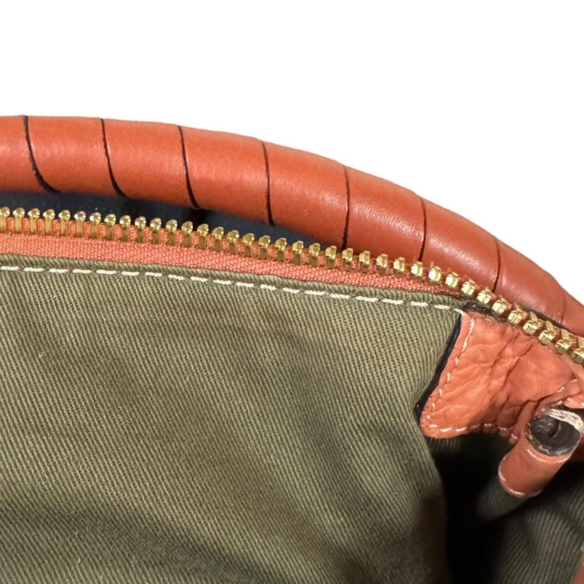 Chloé Marcie Orange Leather Shoulder Bag (Pre-Owned)