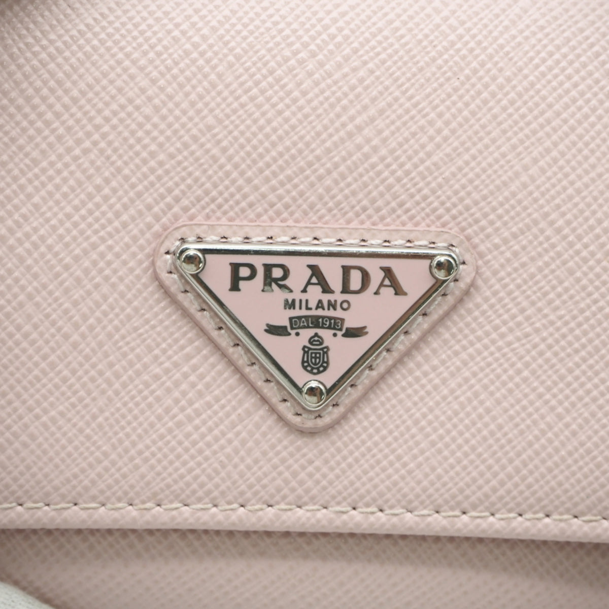 Prada Pink Saffiano Triangle Wallet (Tri-Fold) (Pre-Owned)