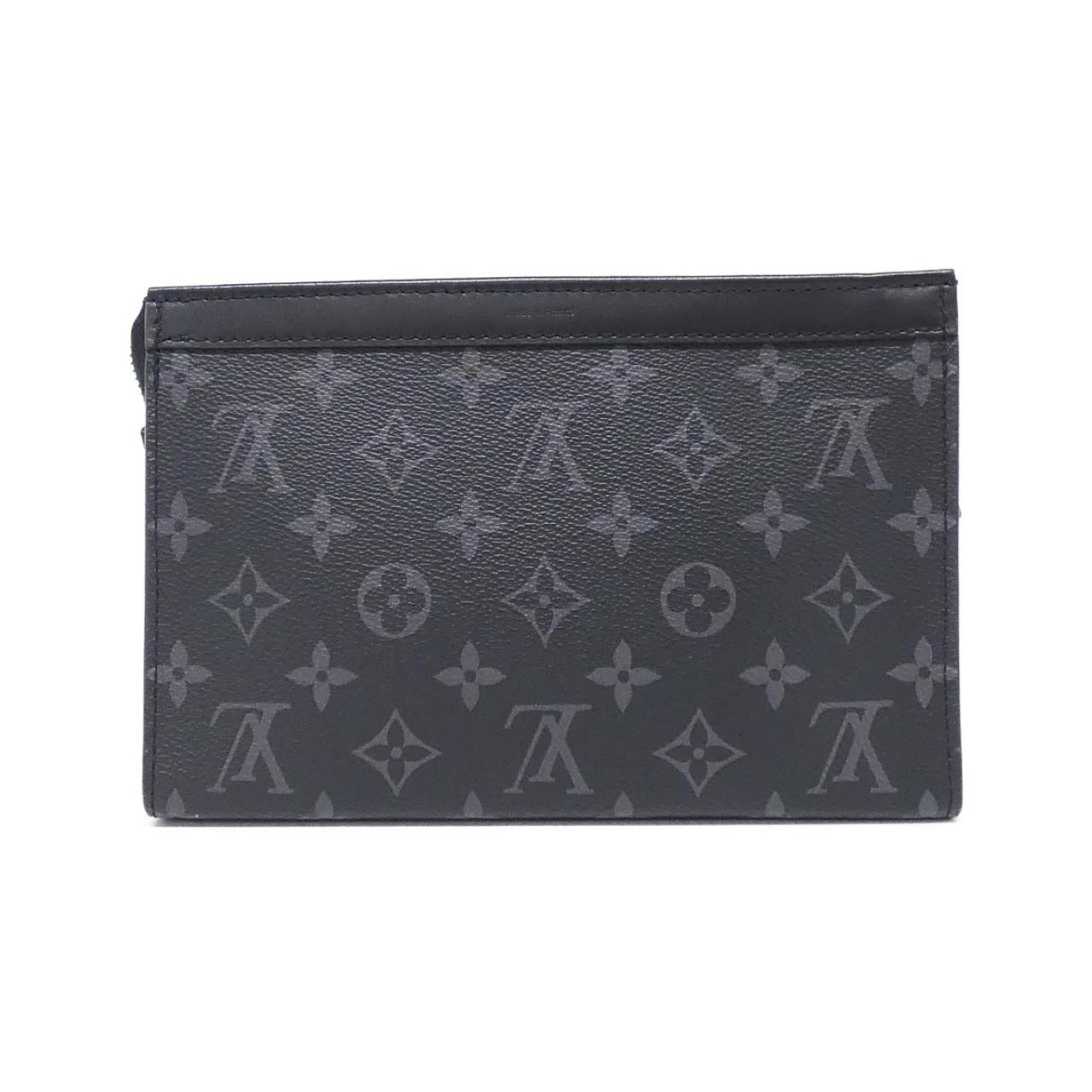 Louis Vuitton Black Gris Coated Canvas Shoulder Bag (Pre-Owned)