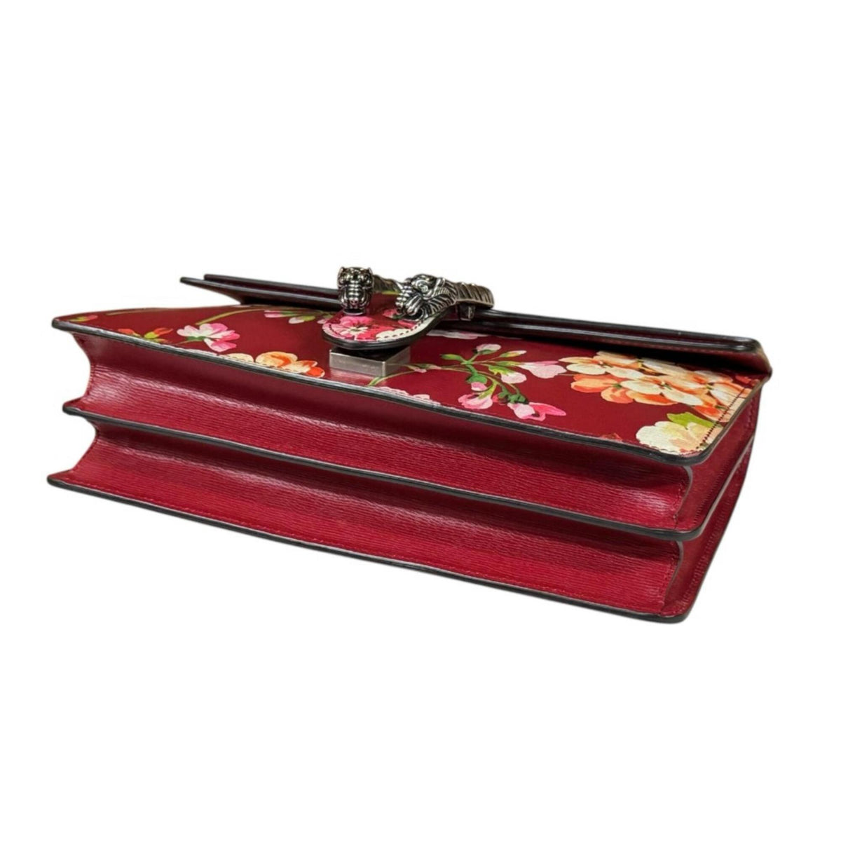 Gucci Gg Blooms Red Color Leather Handbag Shoulder Bag (Pre-Owned)