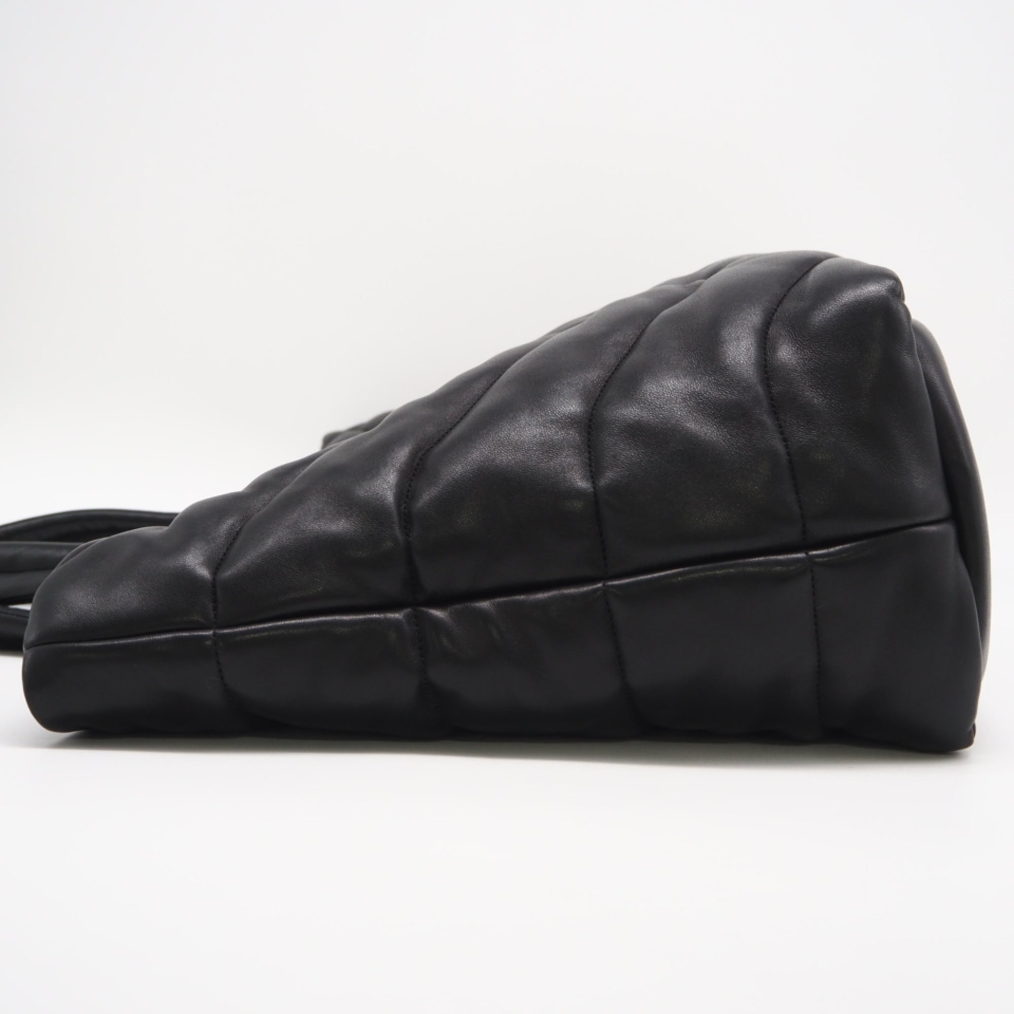 Yves Saint Laurent Black Leather Handbag Tote Bag (Pre-Owned)