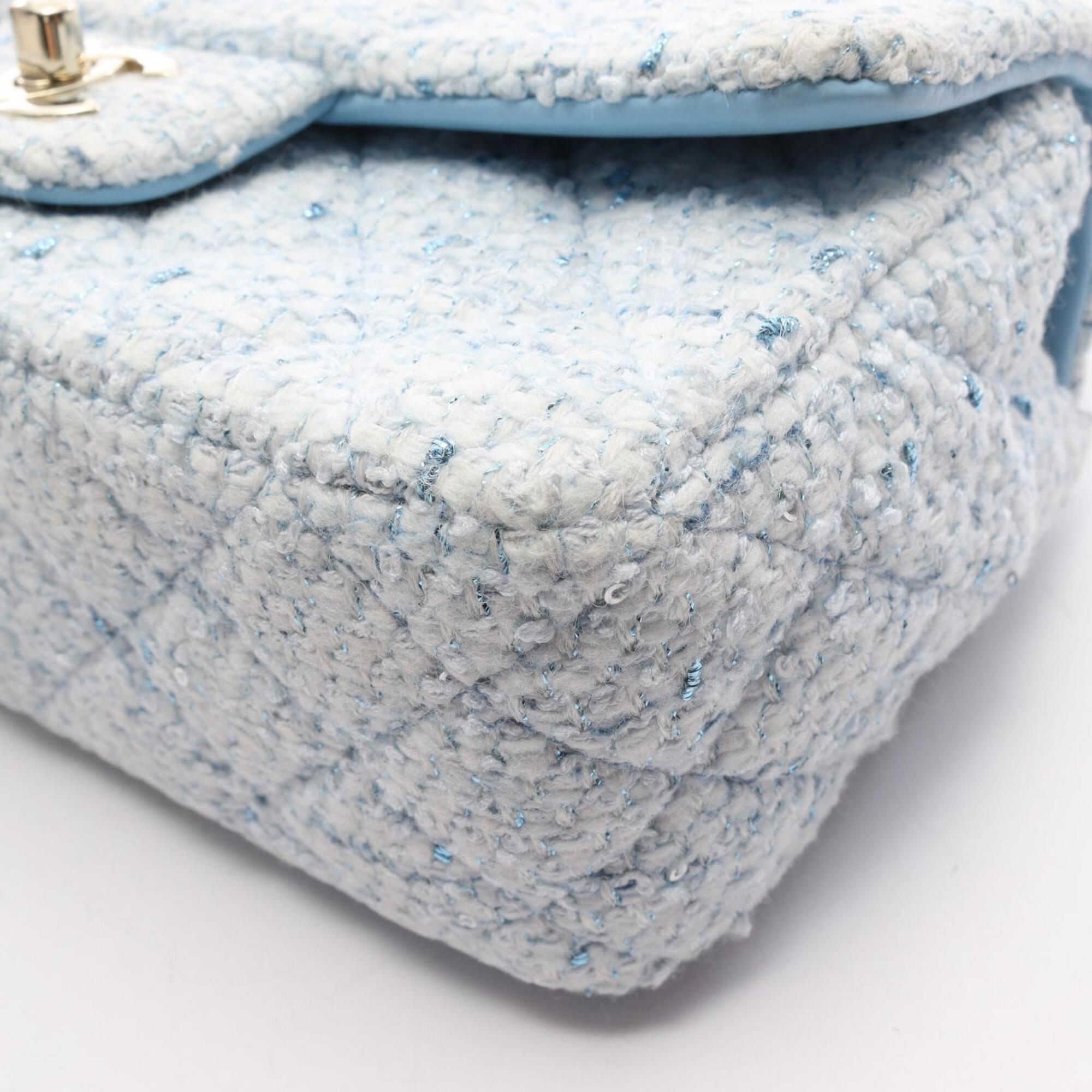 Chanel Blue Fabric Handbag Shoulder Bag (Pre-Owned)