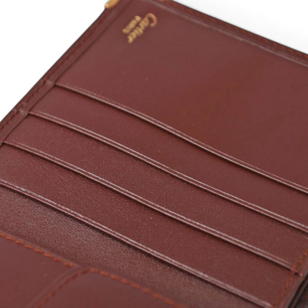 Cartier Must Bordeaux Leather Wallet (Bi-Fold) (Pre-Owned)