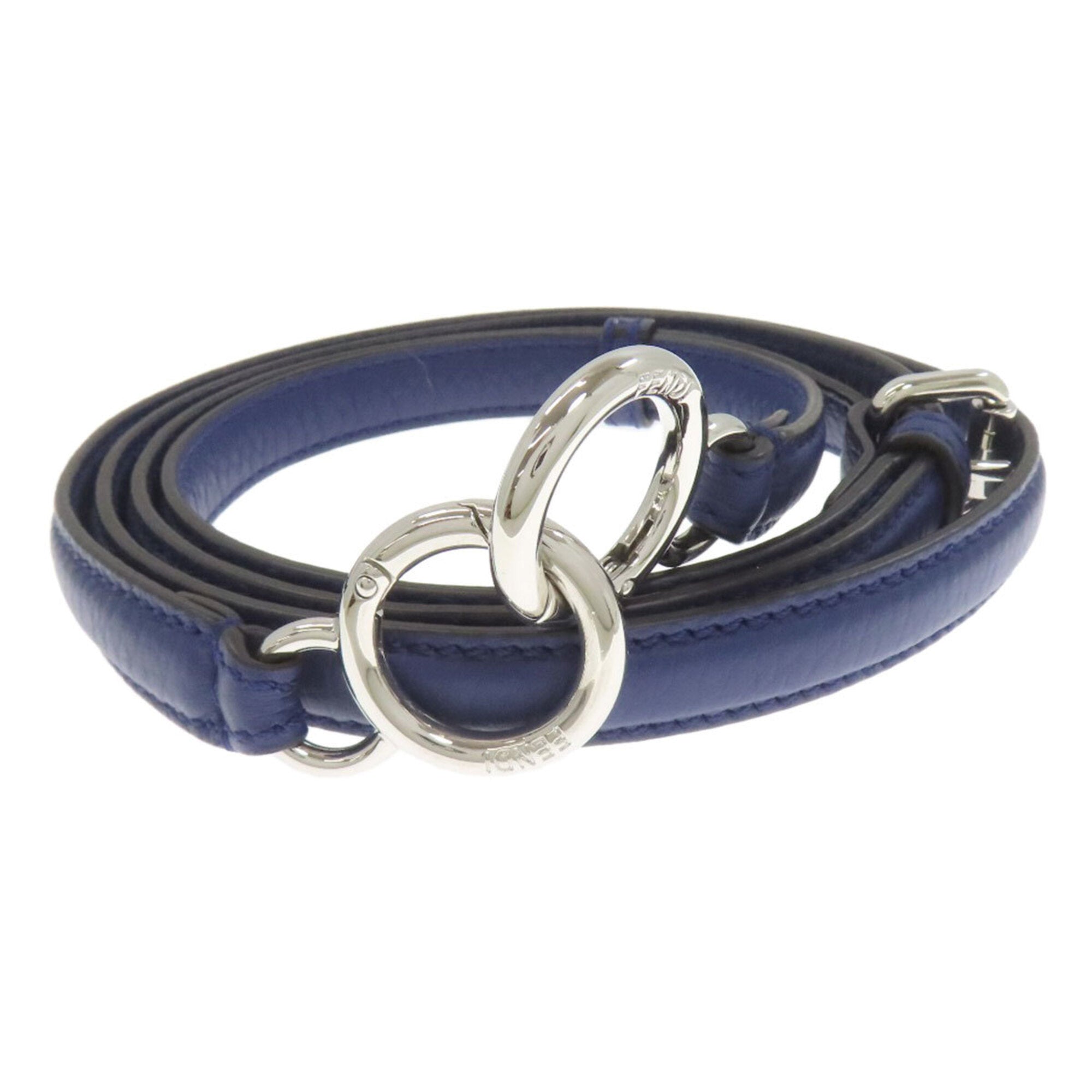 Fendi Blue Leather Handbag (Pre-Owned)