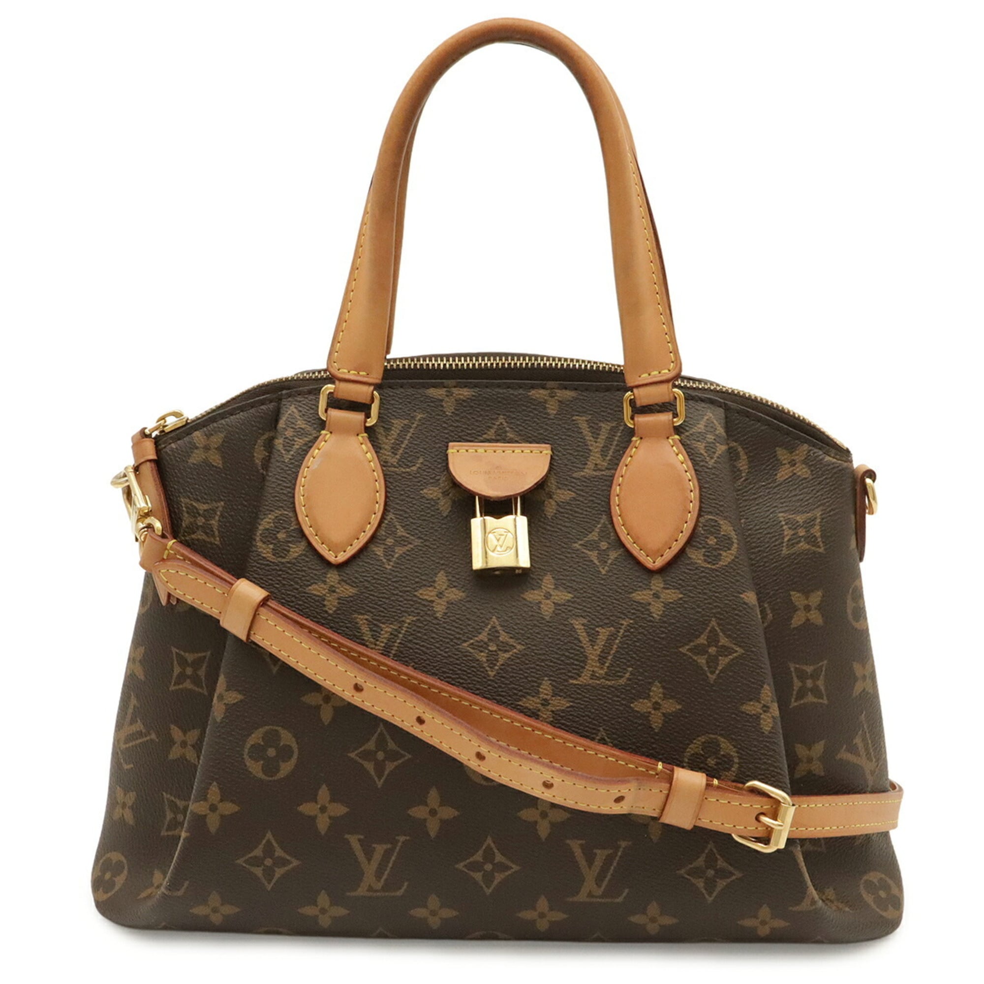 Louis Vuitton Brown Monogram Canvas Handbag Shoulder Bag Tote Bag (Pre-Owned)