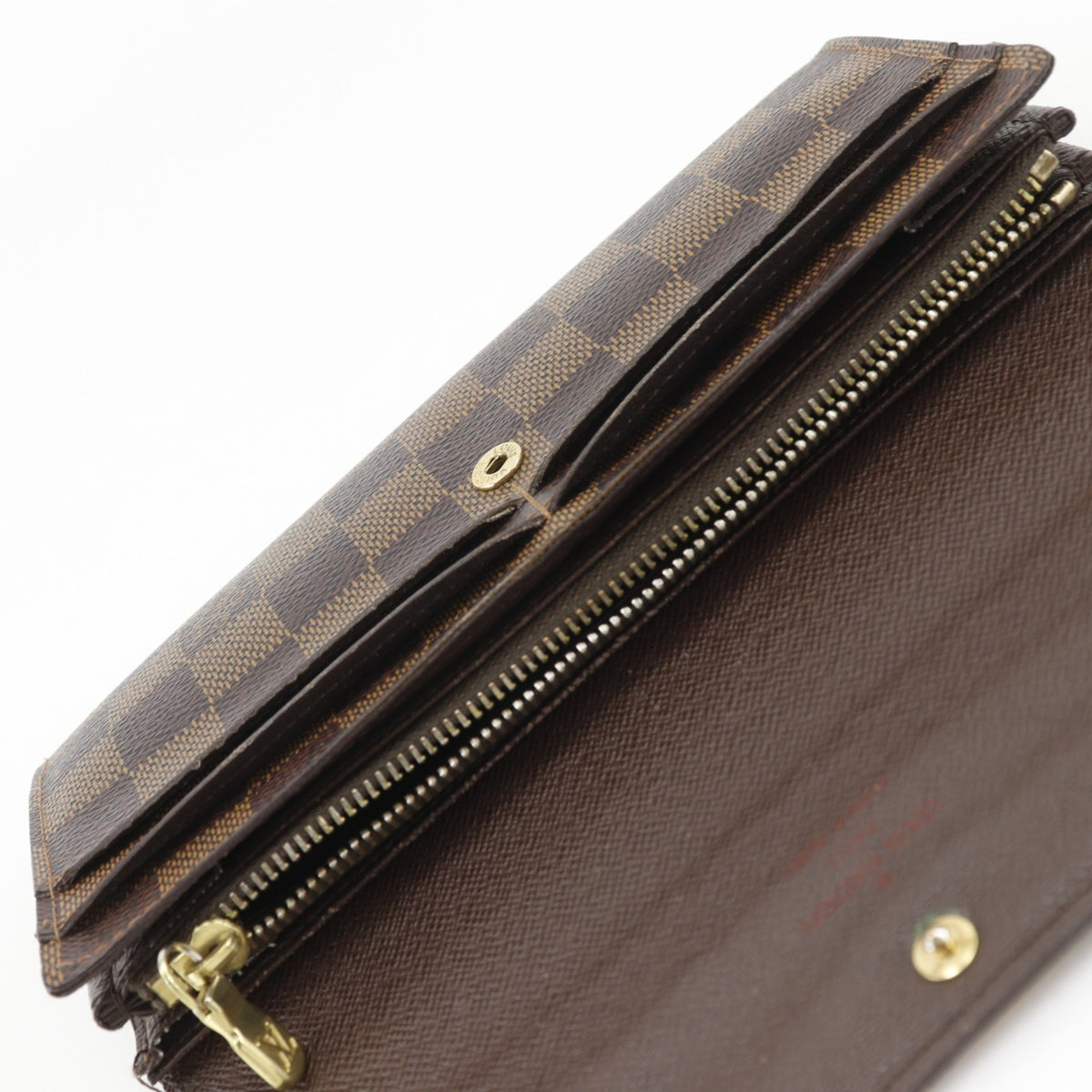 Louis Vuitton Brown Damier Canvas Long Wallet (Bi-Fold) (Pre-Owned)
