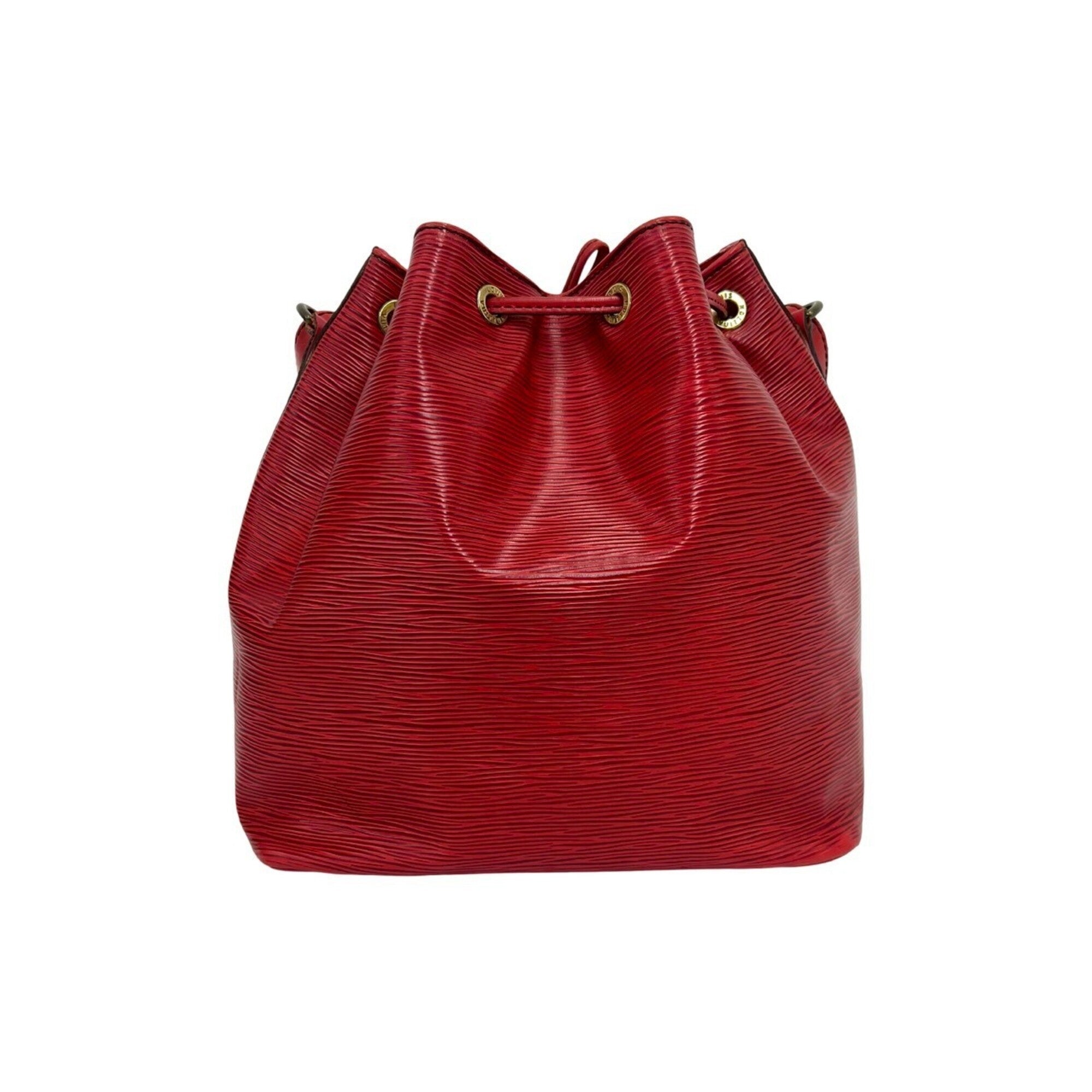 Louis Vuitton Red Color Leather Shoulder Bag (Pre-Owned)