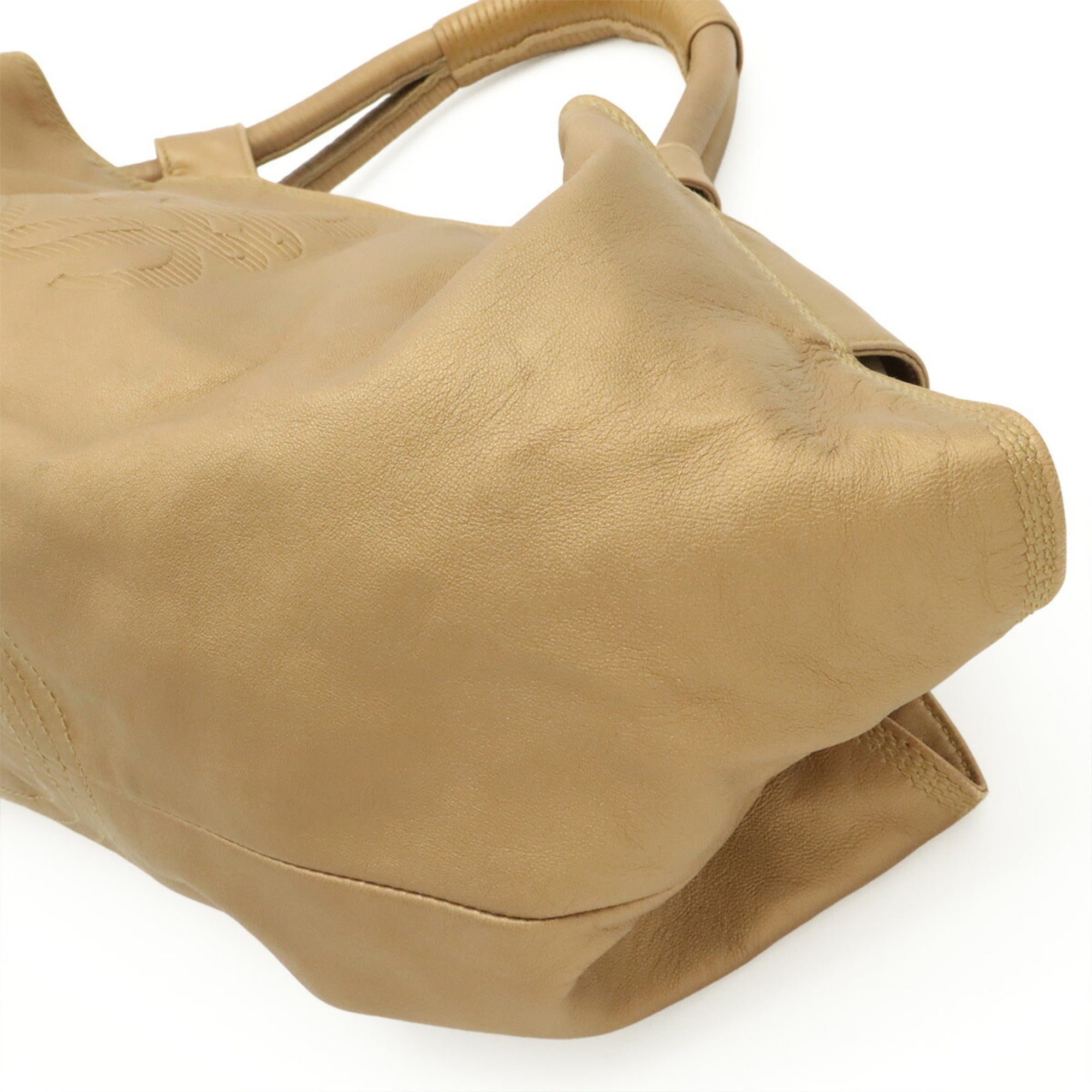 Loewe Champagne Gold Nappa Leather Handbag (Pre-Owned)