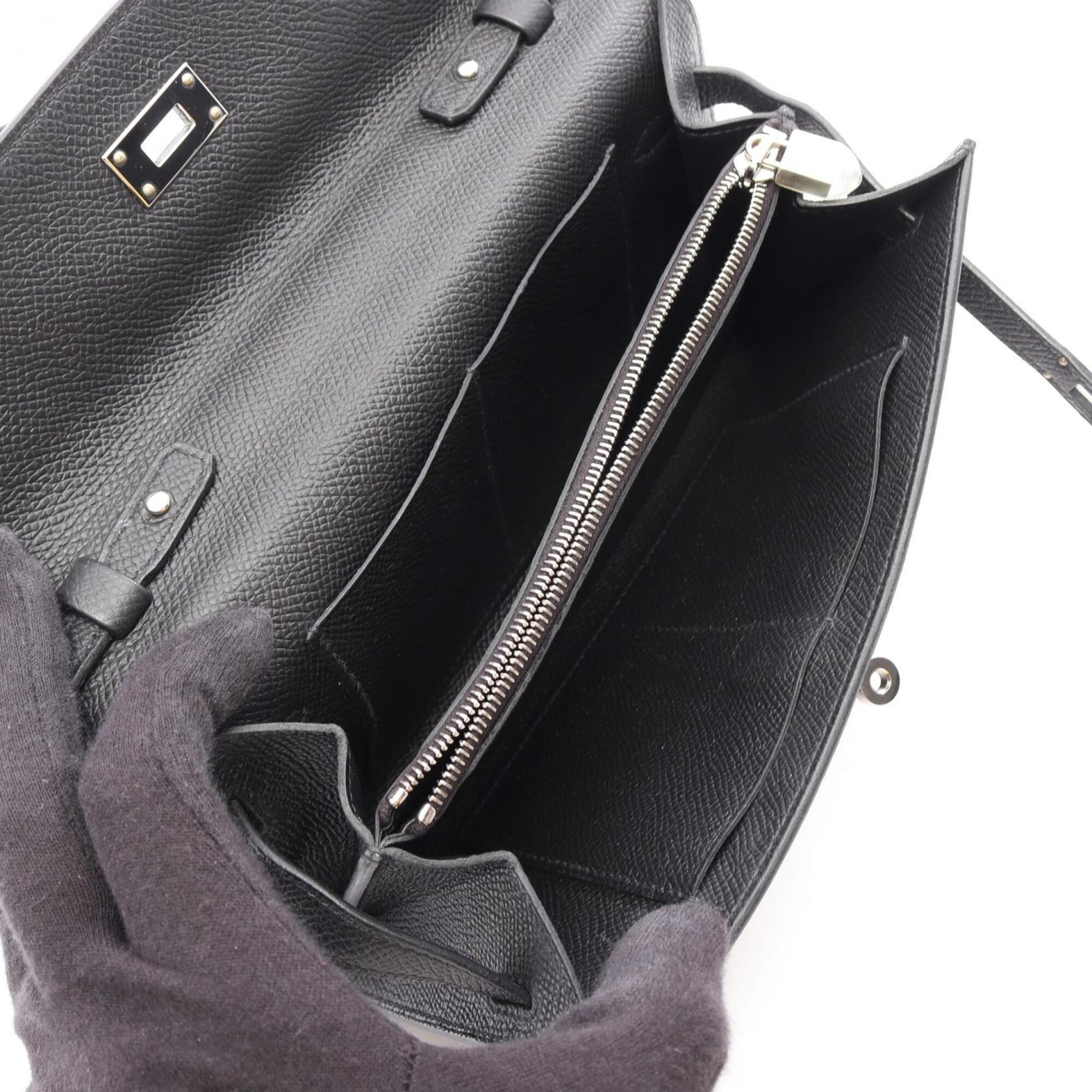 Hermes Black Epsom Leather Leather Handbag Shoulder Bag (Pre-Owned)