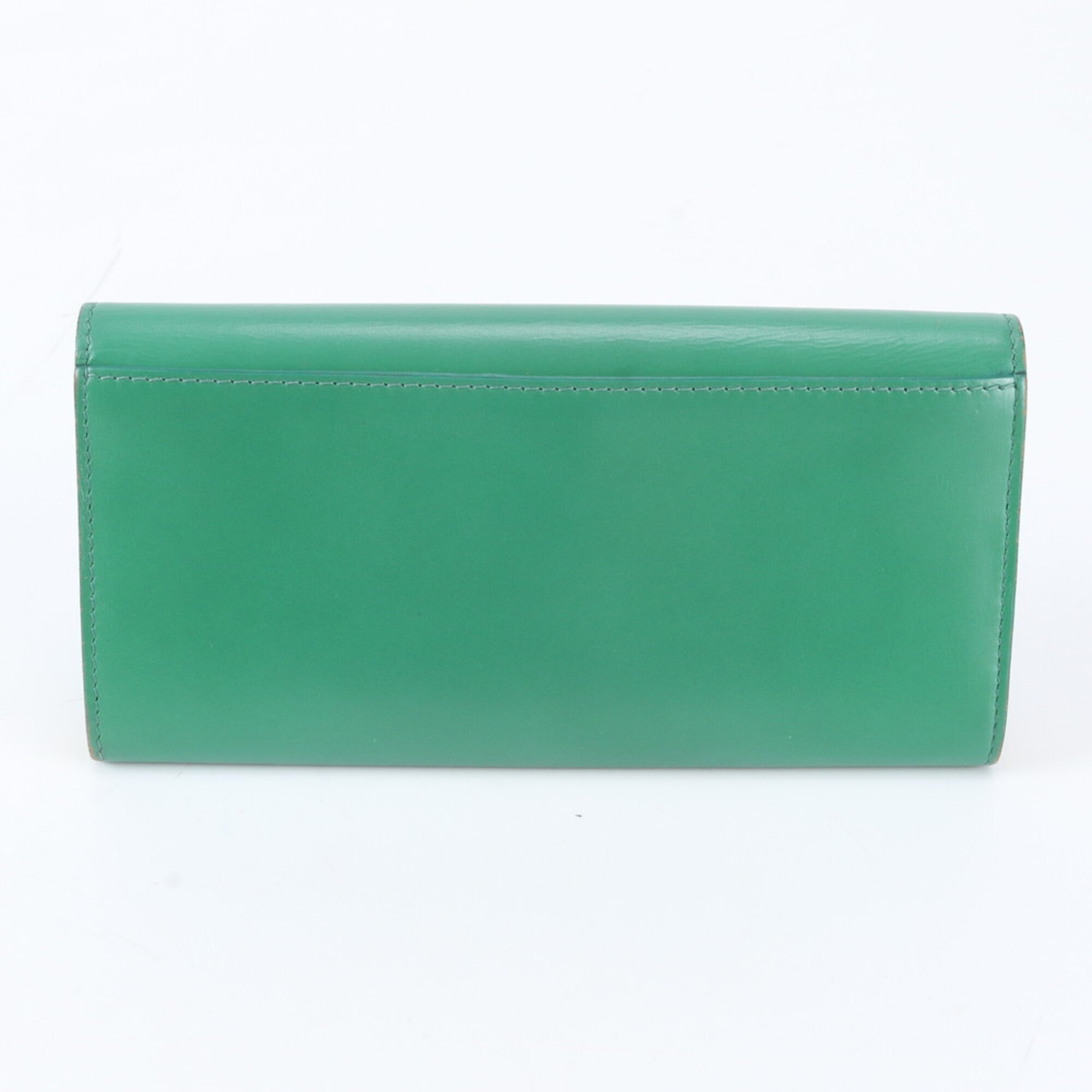 Celine Green Leather Coin Purse/Coin Case (Pre-Owned)