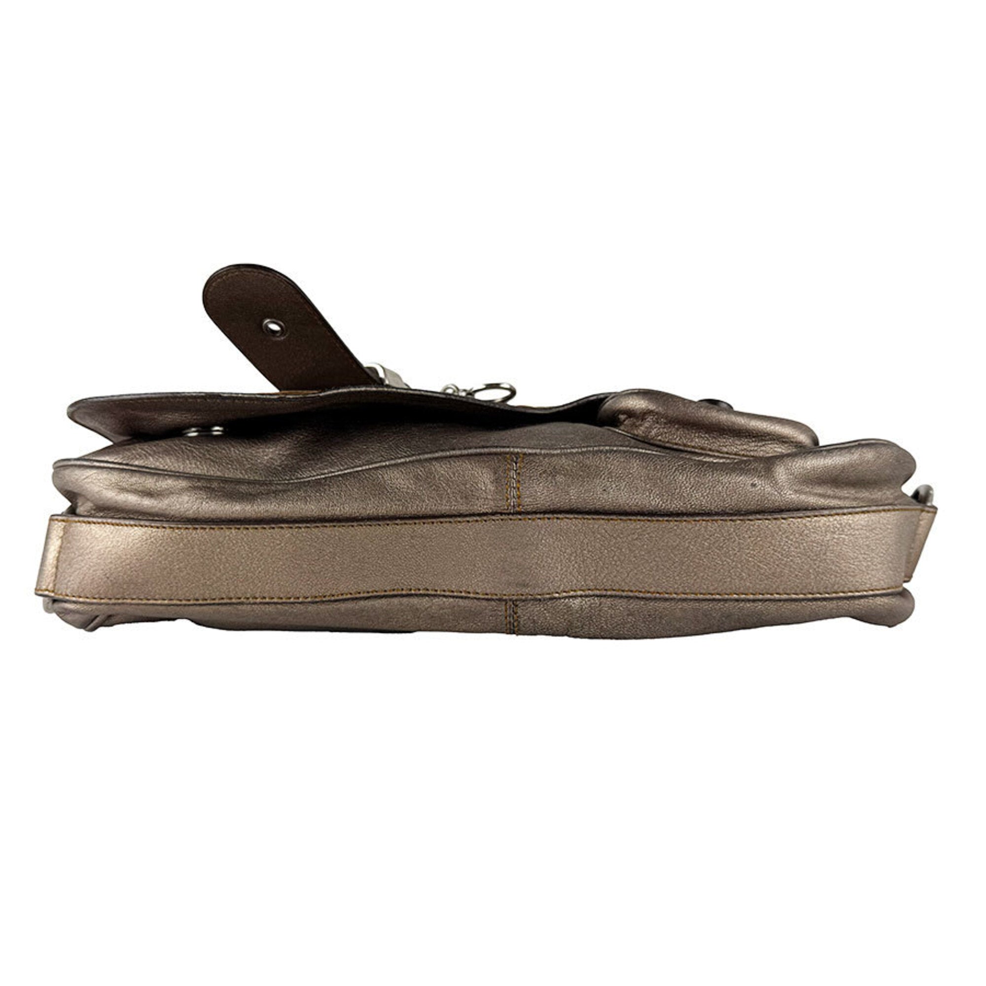 Christian Dior Gold Leather Shoulder Bag (Pre-Owned)