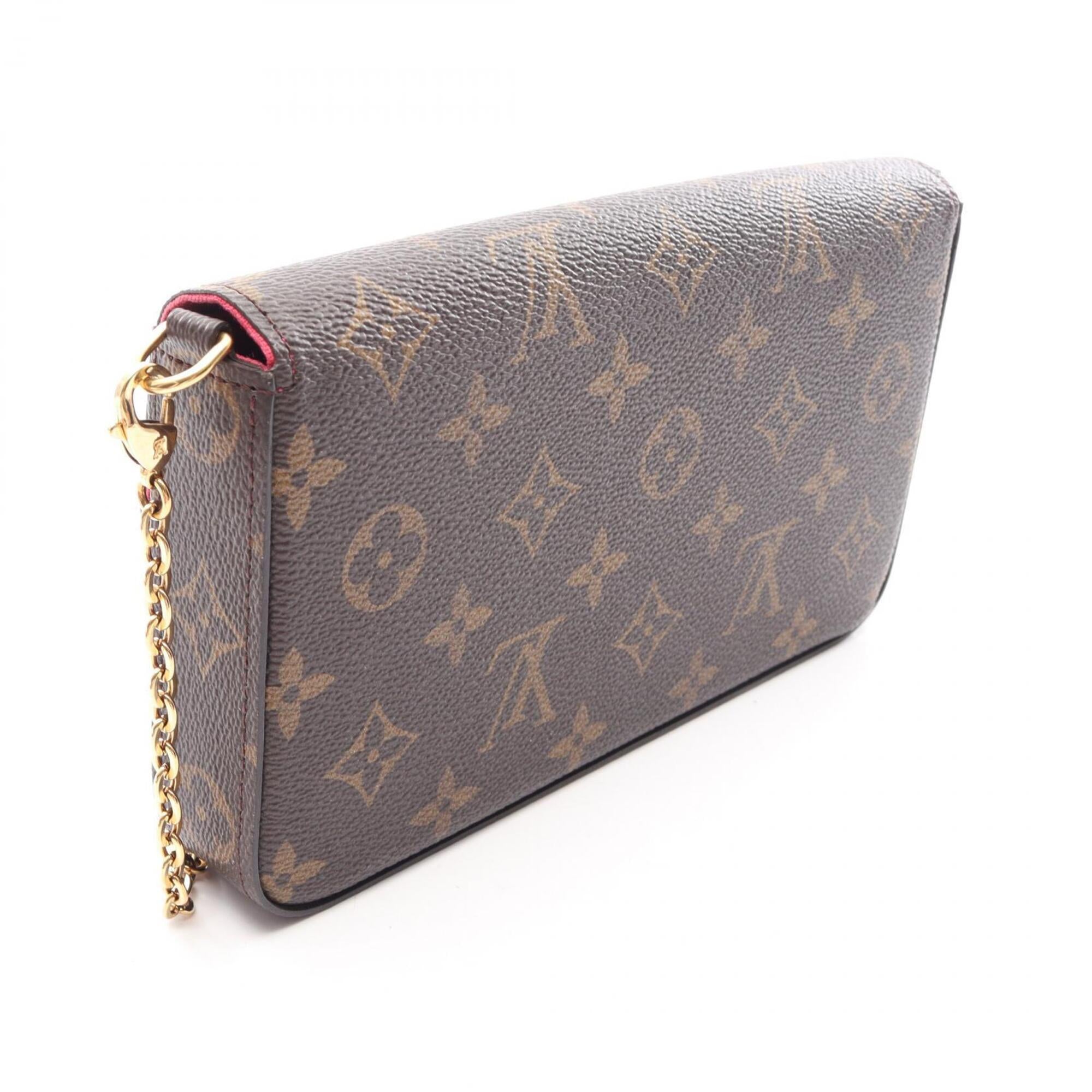 Louis Vuitton Brown Pvc Handbag Pouch Shoulder Bag (Pre-Owned)