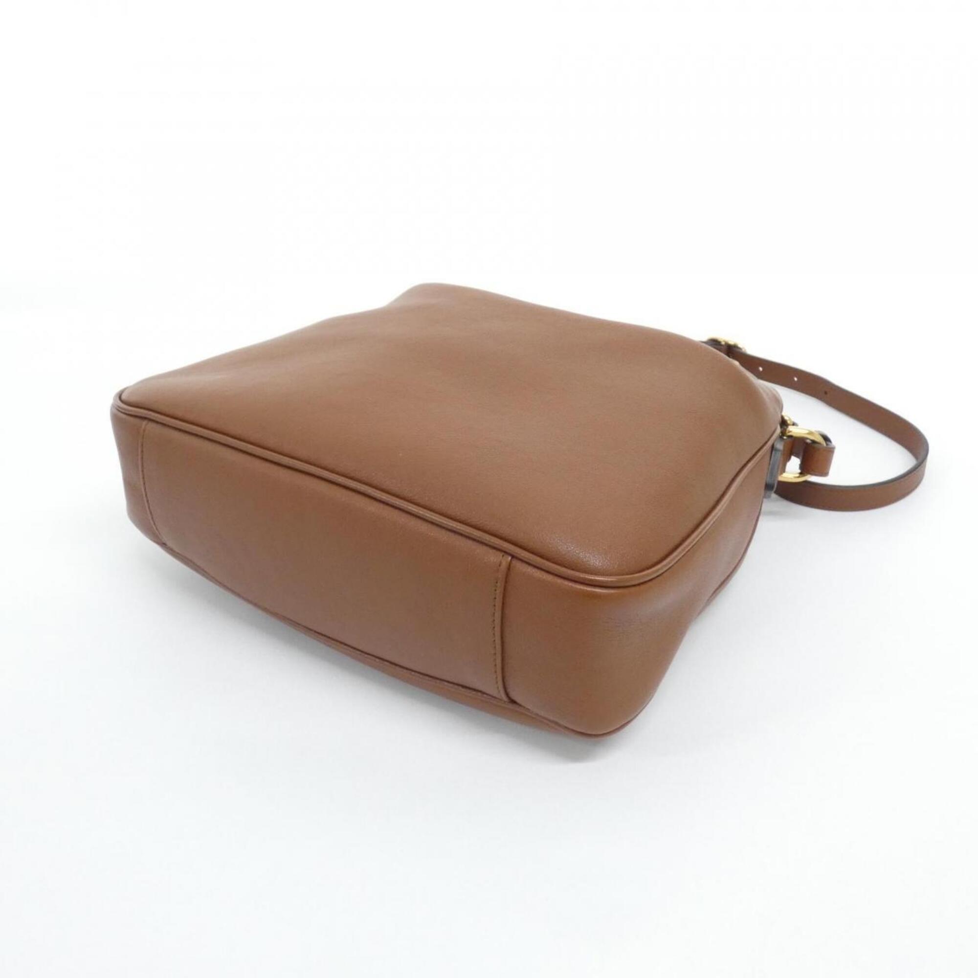 Gucci Brown Leather Shoulder Bag (Pre-Owned)