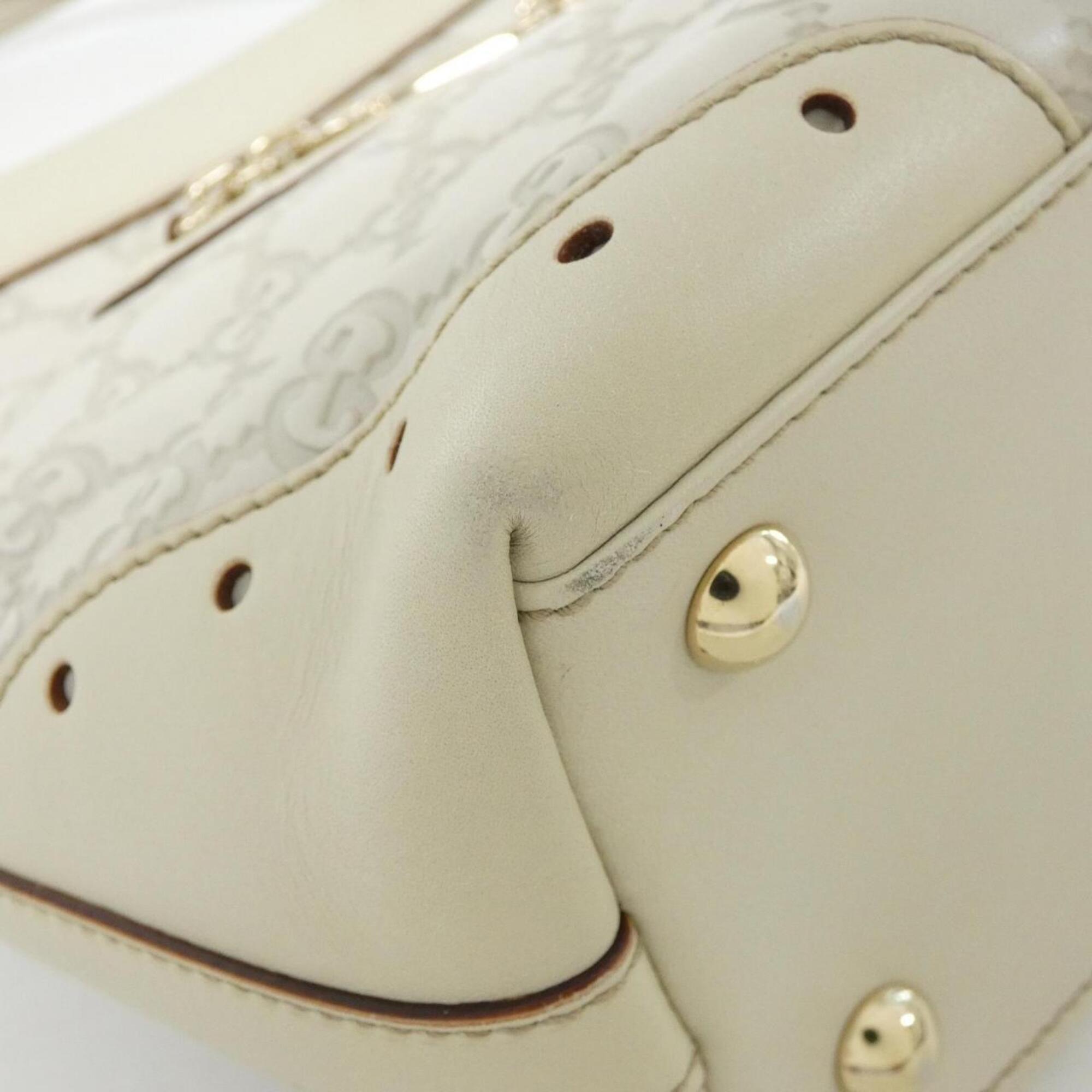 Gucci Ivory Gg Leather Handbag (Pre-Owned)